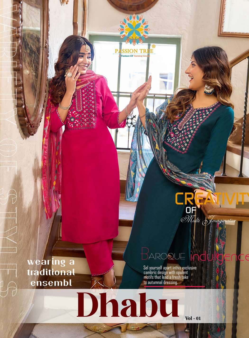 PASSION TREE DHABU VOL-01 1001 TO 1008 SERIES COTTON EMBROIDERY DRESSES-00140