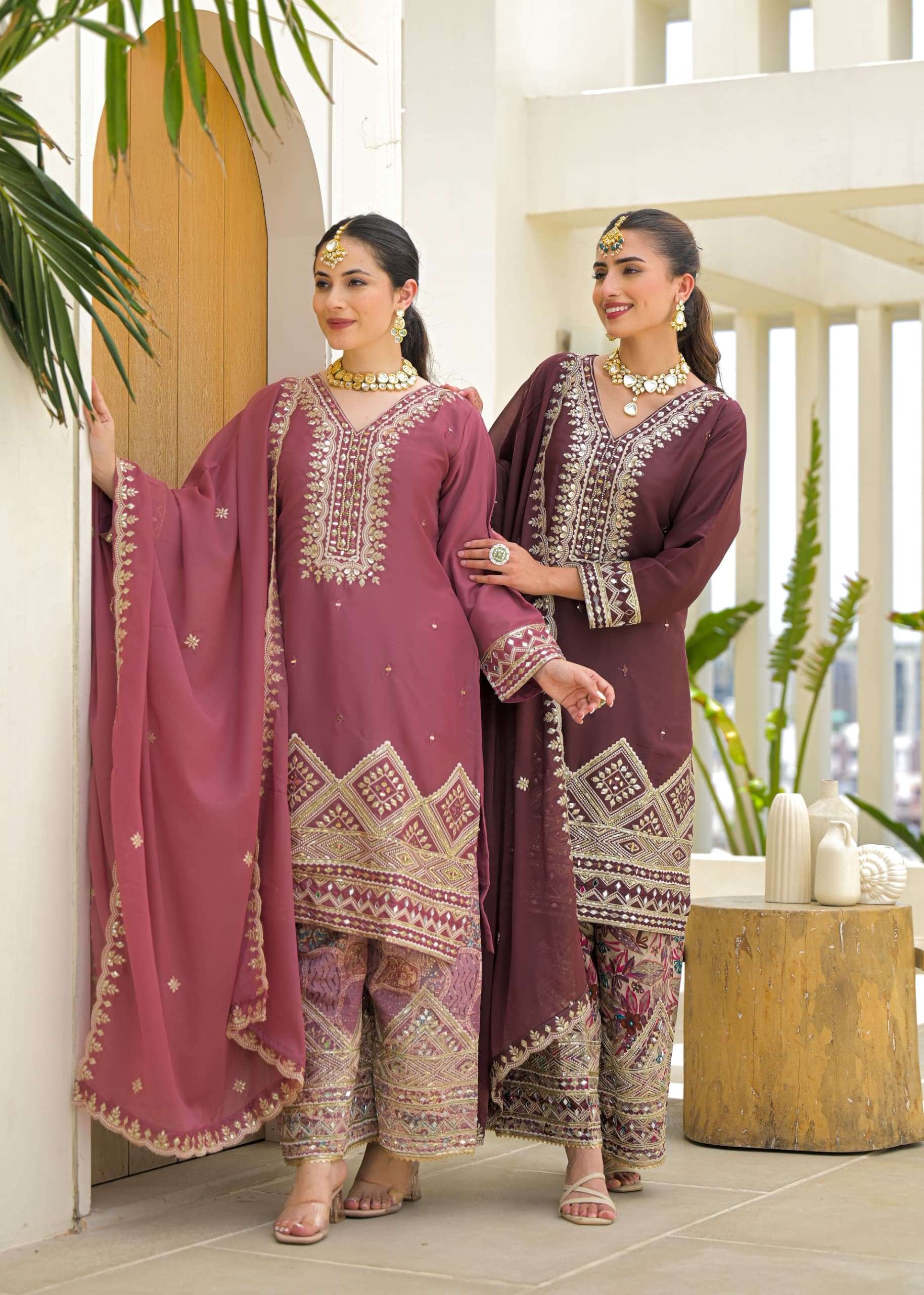 PAVITRA BY ASLIWHOLESALE GEORGETTE PAKISTANI EMBROIDERY SUITS-00318