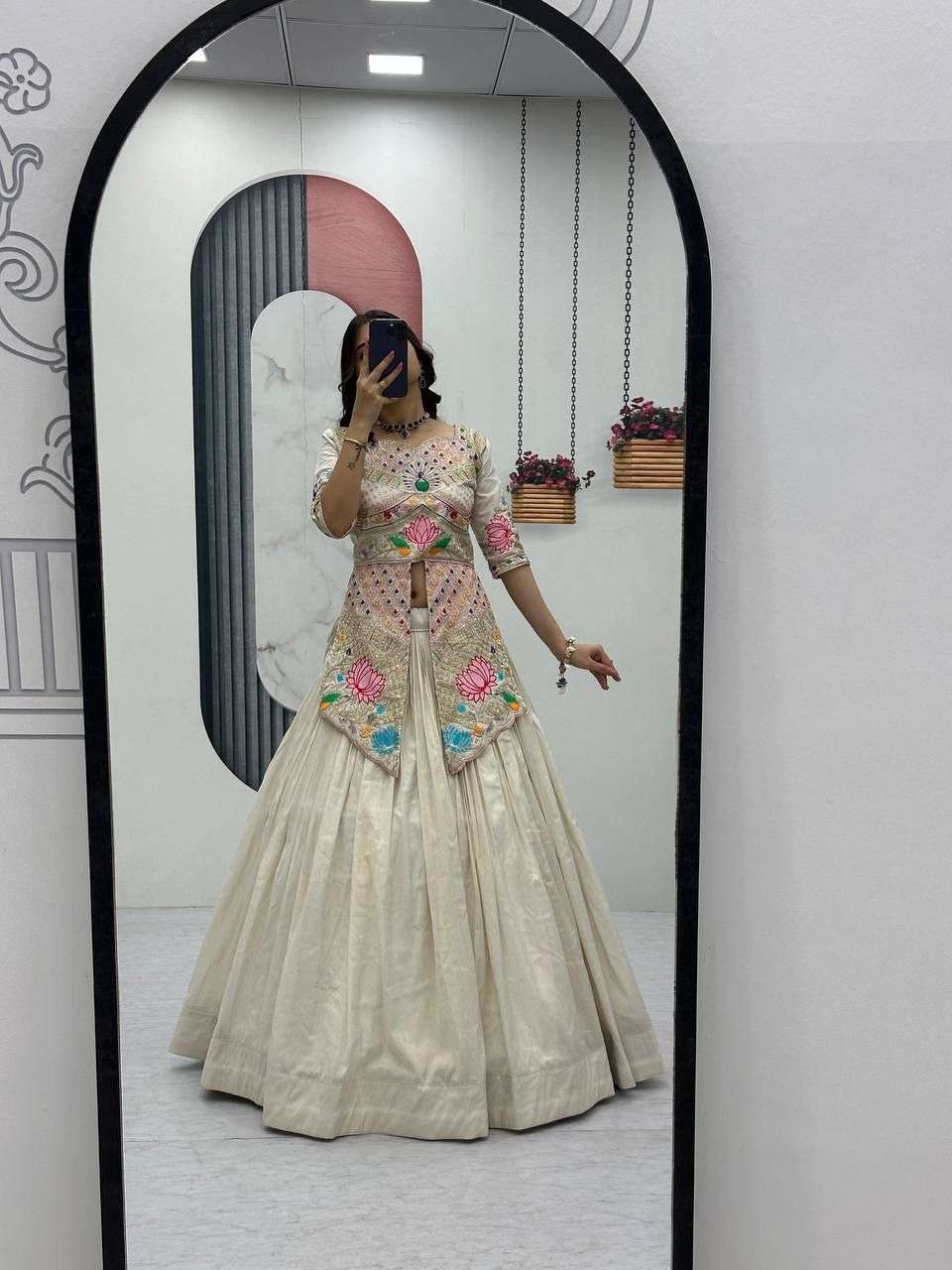PC-557 BY ASLIWHOLESALE SIMAR COSMOS EMBROIDERY LEHENGAS - 00045