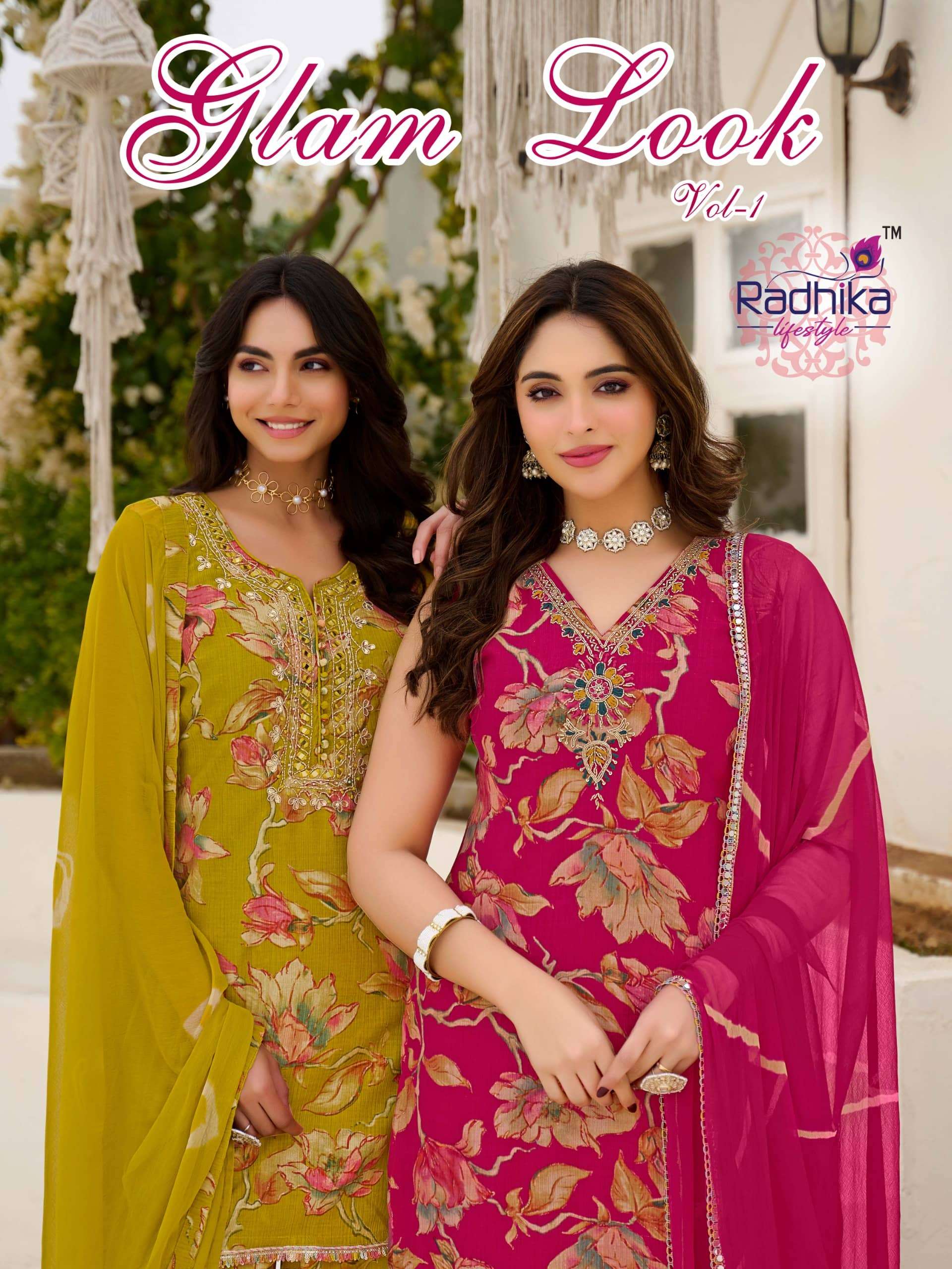 RADHIKA LIFESTYLE GLAM LOOK VOL-01 1001 TO 1006 SERIES SILK HANDOWORK DRESSES-00014