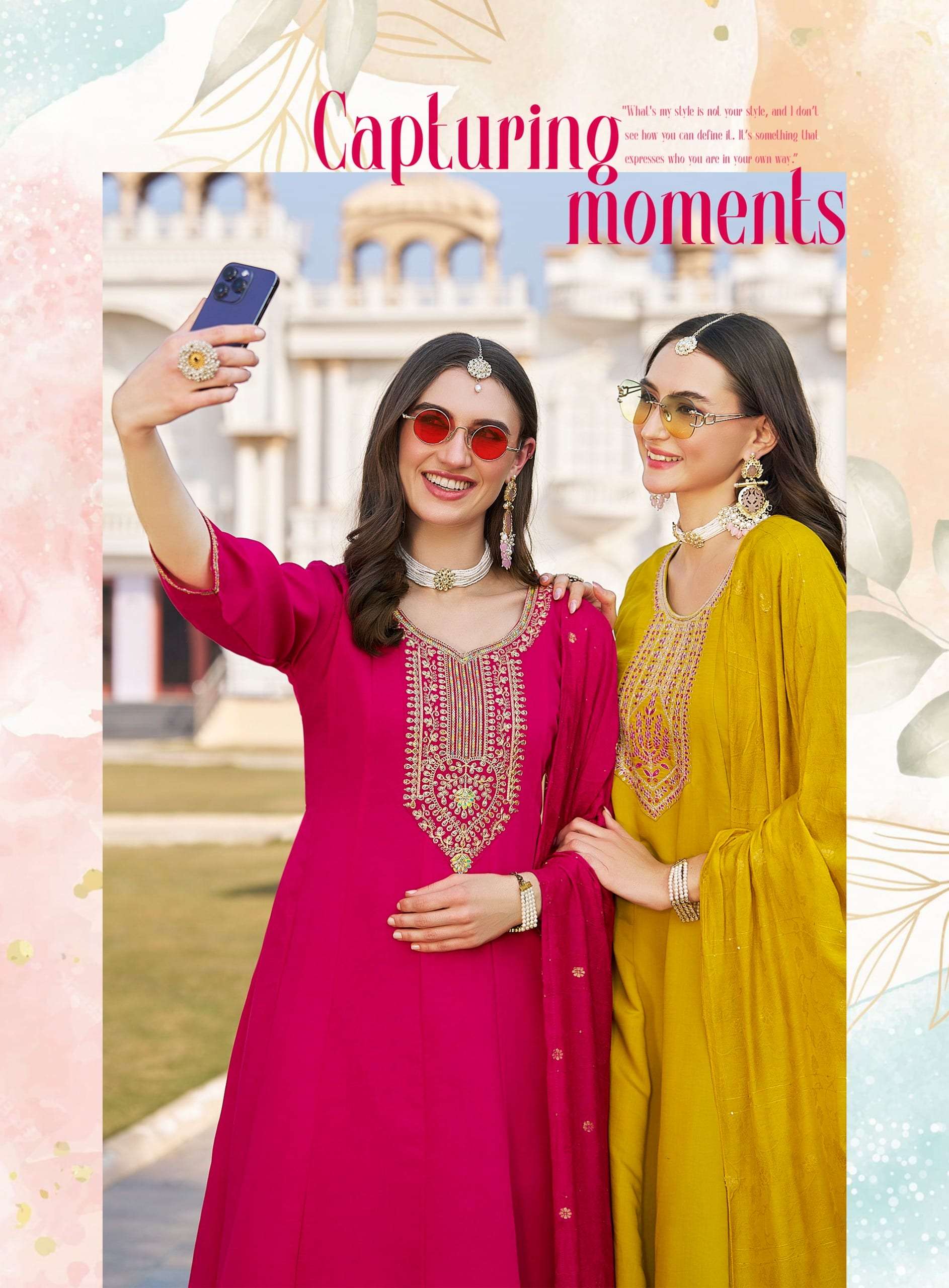 RADHIKA LIFESTYLE GULMOHAR VOL-06 6001 TO 6006 SERIES SILK EMBROIDERY DRESSES-00014