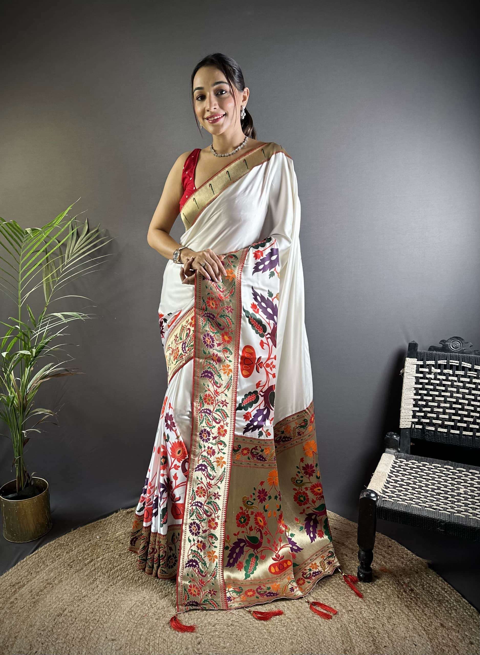 RAJ PAITHANI BY ASLIWHOLESALE SILK PRINTED SAREES-00230