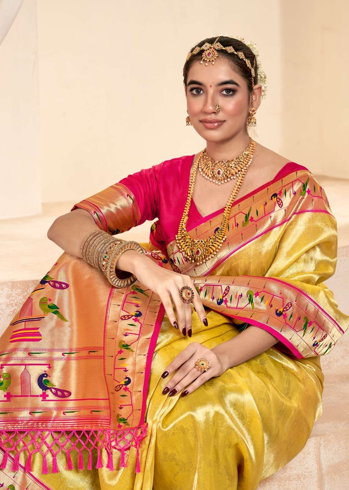 RAJPATH MANGALYA SILK 185001 TO 185008 SERIES PAITHANI TISSUE SILK SAREES-00004