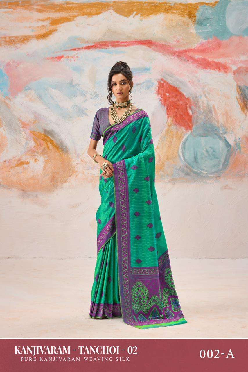 RAJTEX KANJIVARAM TANCHOI VOL-02 A TO F SERIES SILK SAREES-00137