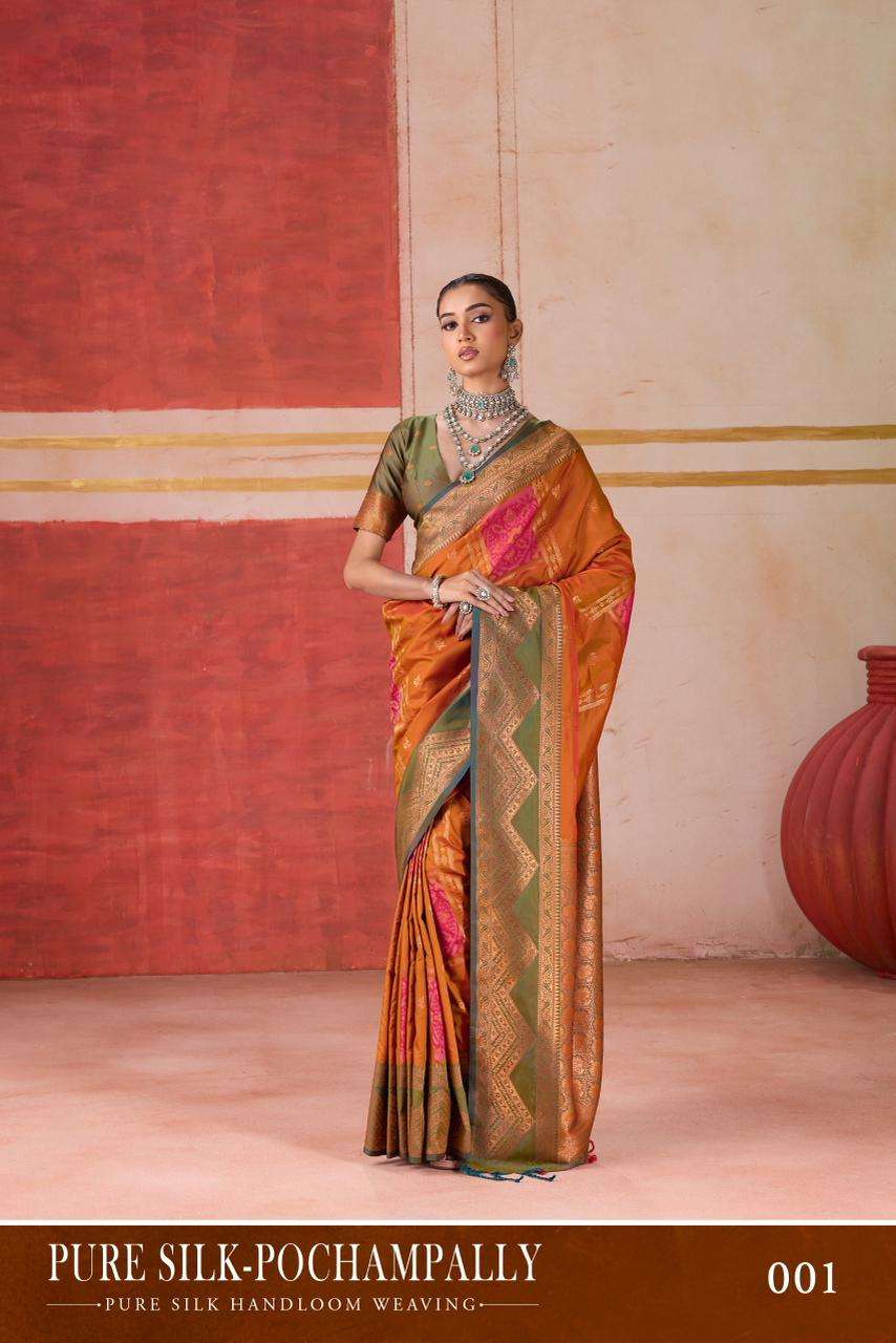 RAJTEX POCHAMPALLY 001 TO 006 SERIES SILK SAREES-00137
