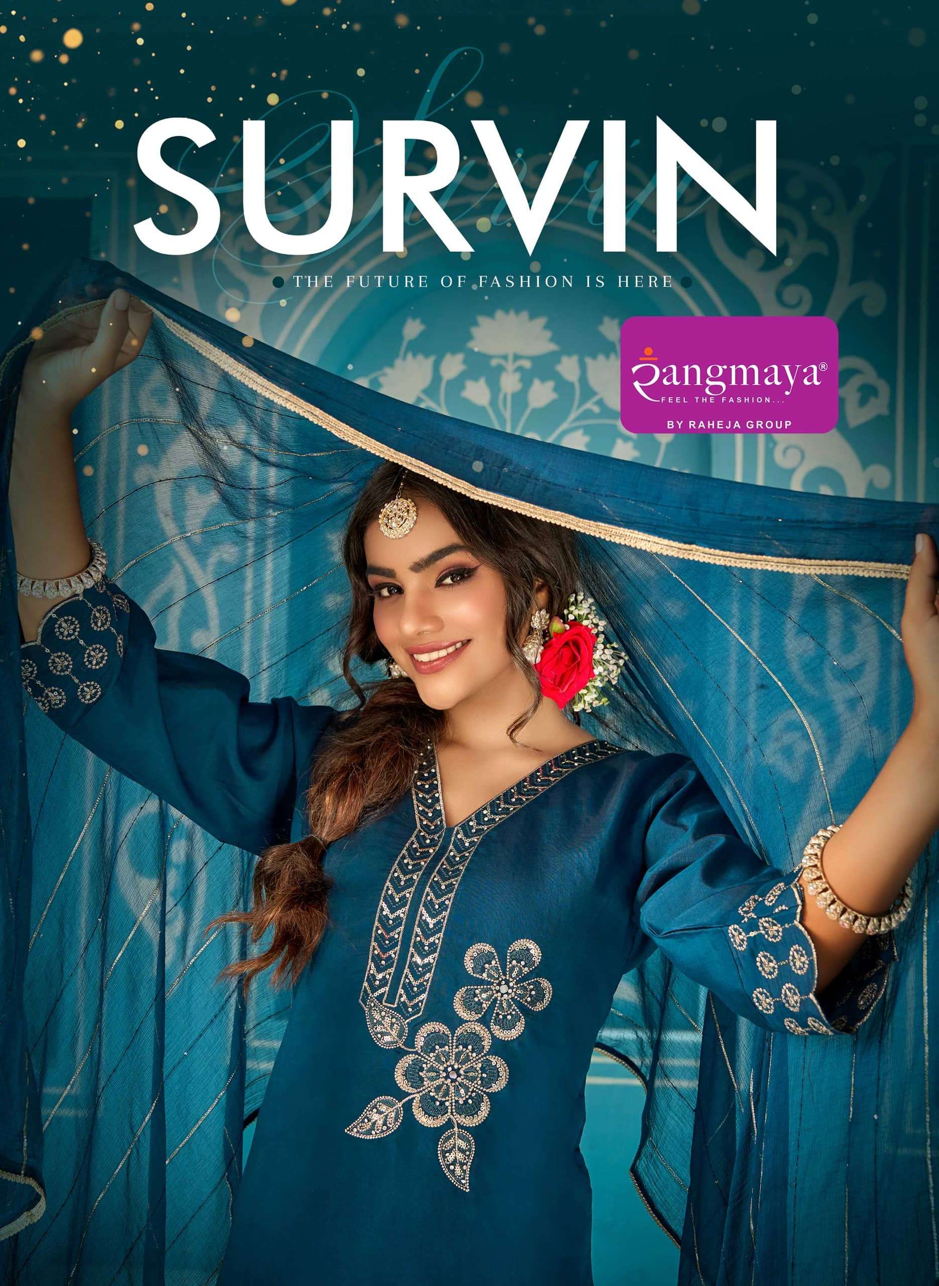 RANGMAYA SURVIN 101 TO 108 SERIES PURE ROMAN PRINTED DRESSES-00014