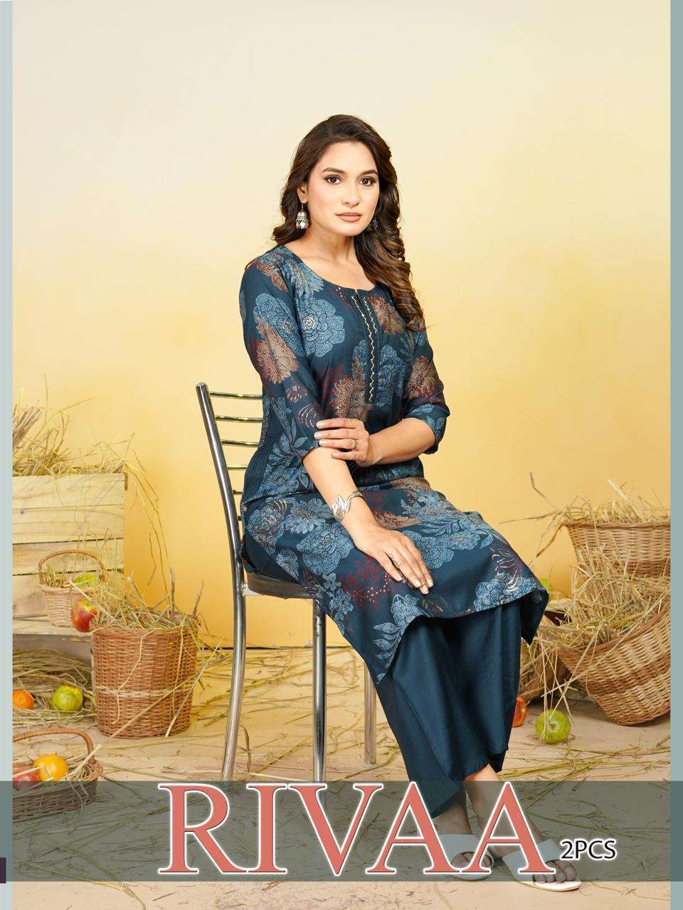RIVAA BY ASLIWHOLESALE VARTICAN PRINTED STITCHED KURTIS-00320