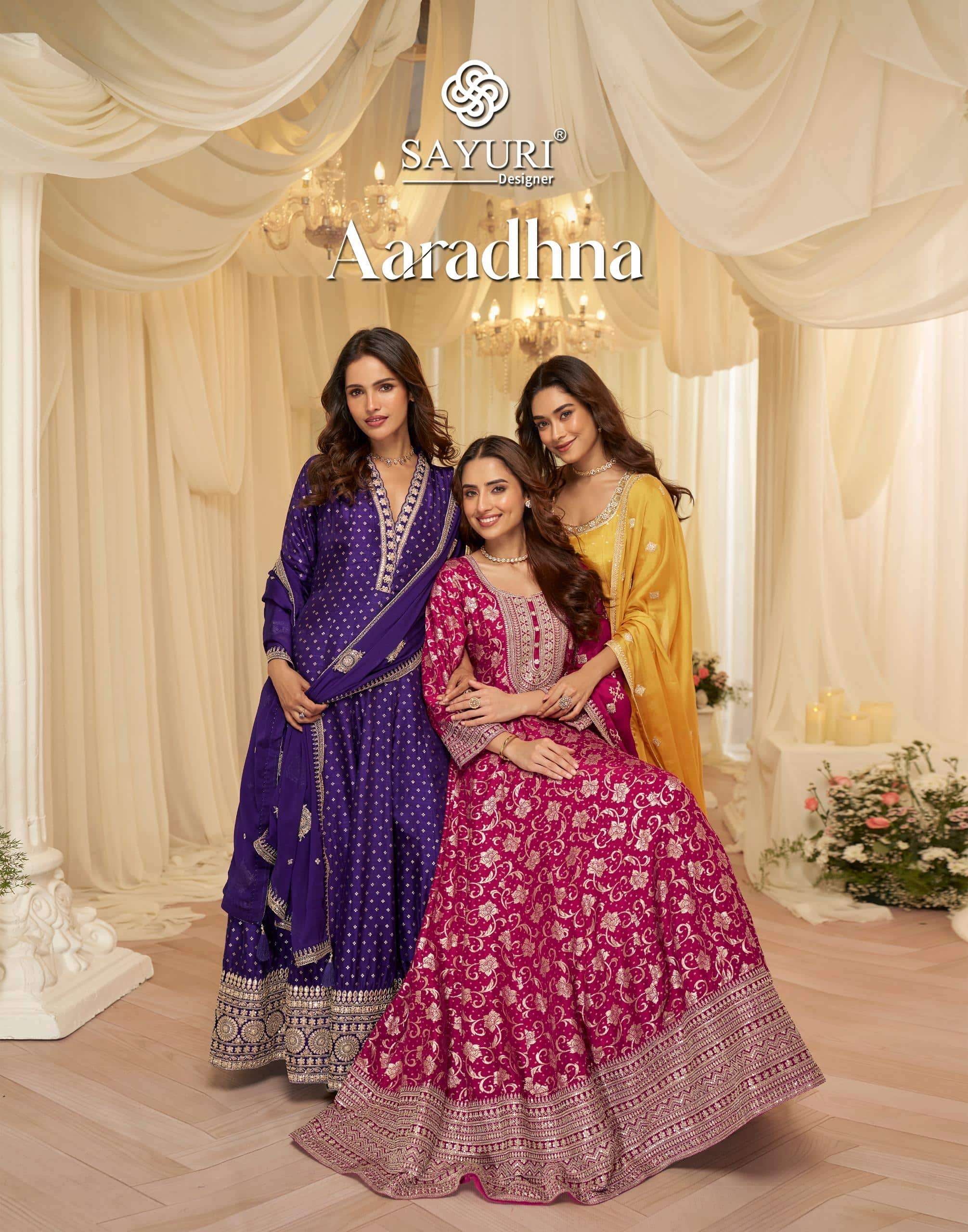 SAYURI AARADHANA 10238 TO 10240 SERIES JACQUARD SILK EMBROIDERY GOWNS-00150