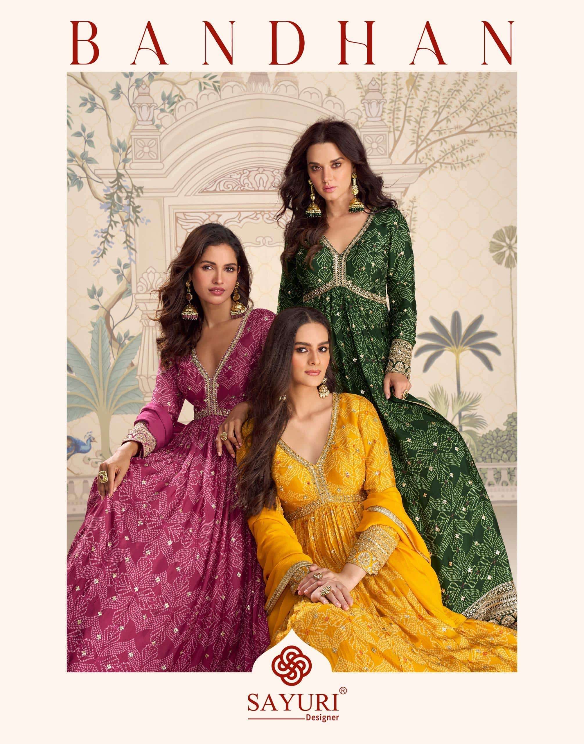 SAYURI BANDHAN 10215 TO 10217 SERIES CHINON SILK EMBROIDERY GOWNS-00028