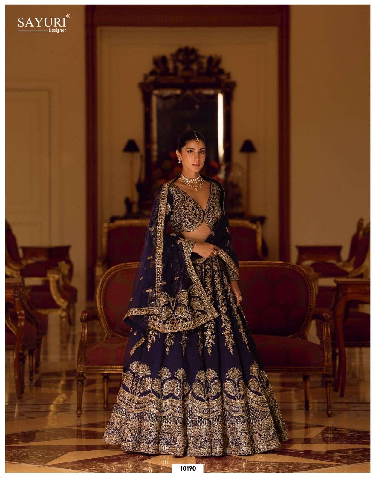 SAYURI DESIGNER PADMINI 10190 TO 10192 SERIES PURE SILK EMBROIDERY LEHENGAS-00150
