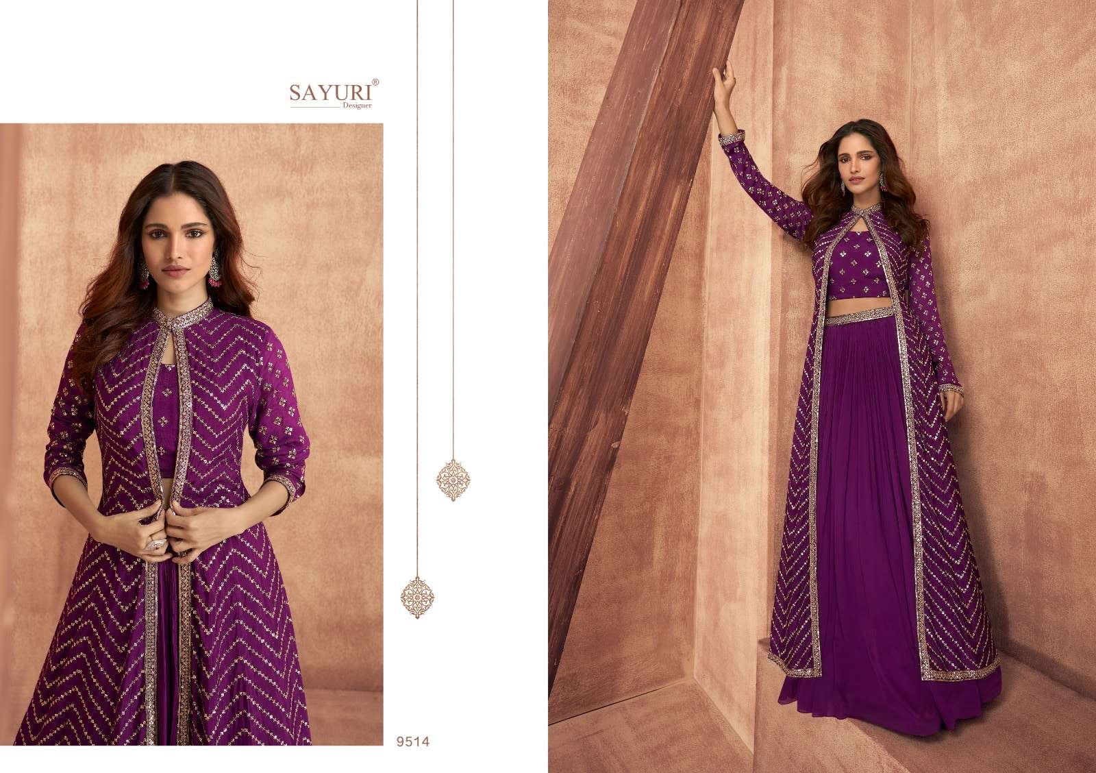 SAYURI IMPRESSION 9514 SERIES CHINON SILK LEHENGAS-00150