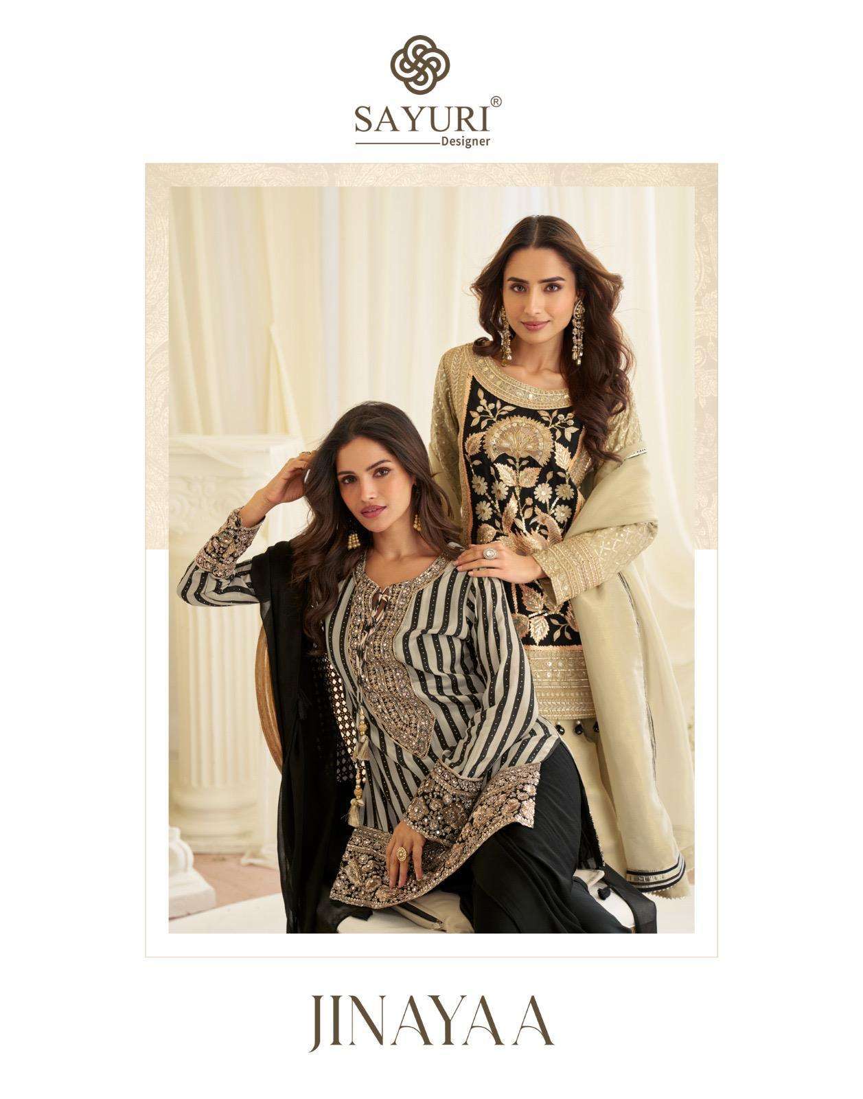 SAYURI JINAYAA 10166 TO 10171 SERIES SILK EMBROIDERY PAKISATNI DRESSES-00028