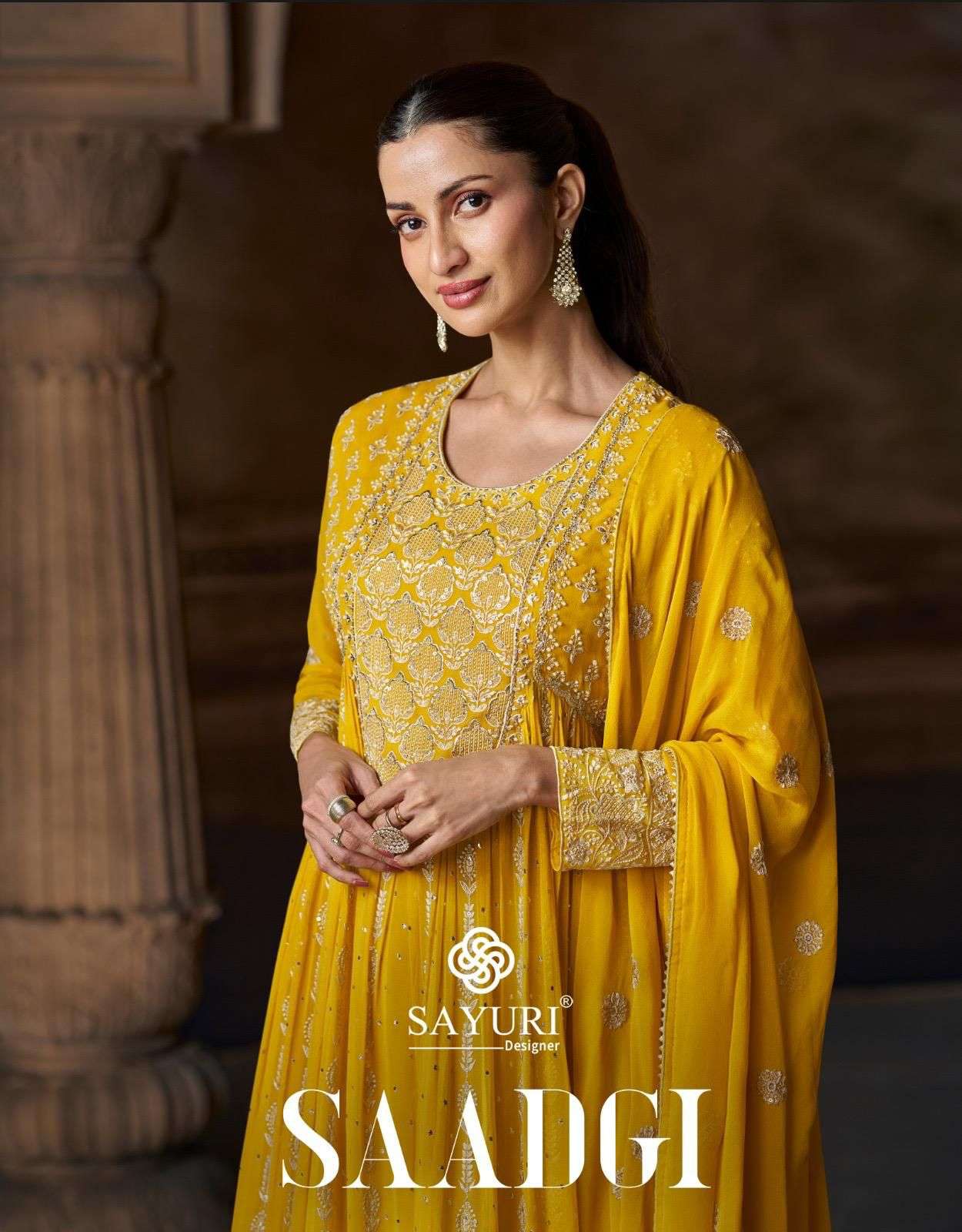 SAYURI SAADGI 5774 TO 5776 SERIES PURE GEORGETTE EMBROIDERY GOWNS-00150