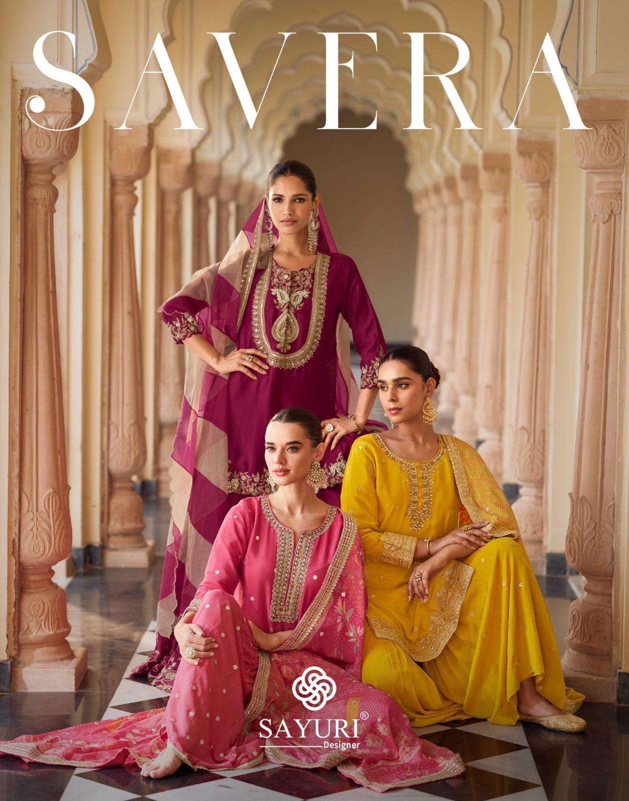 SAYURI SAVERA SILK EMBROIDERY PAKISATNI SHARARA DRESSES-00028