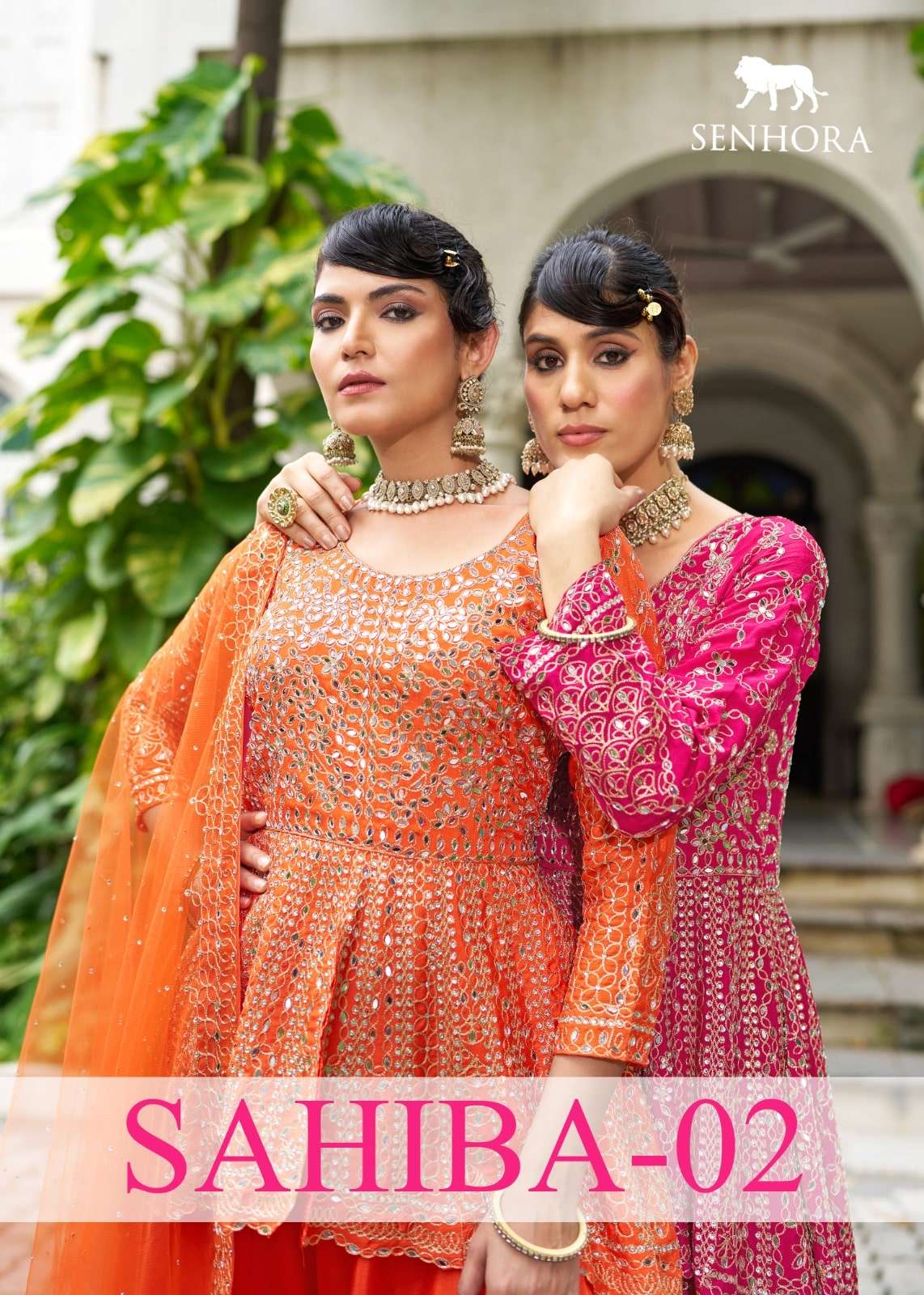 SENHORA SAHIBA VOL-02 3107-A TO 3107-C SERIES CHINON EMBROIDERY SHARARA DRESSES-00035