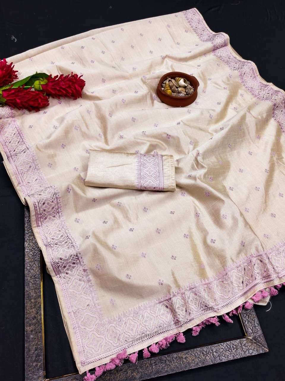 SF-933 BY ASLIWHOLESALE TISSUE SILK SAREE - 00314