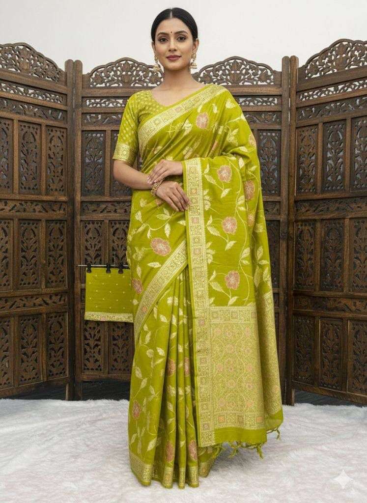 SF-962 BY ASLIWHOLESALE DOLA SILK PRINTED EMBROIDERY SAREES-00314