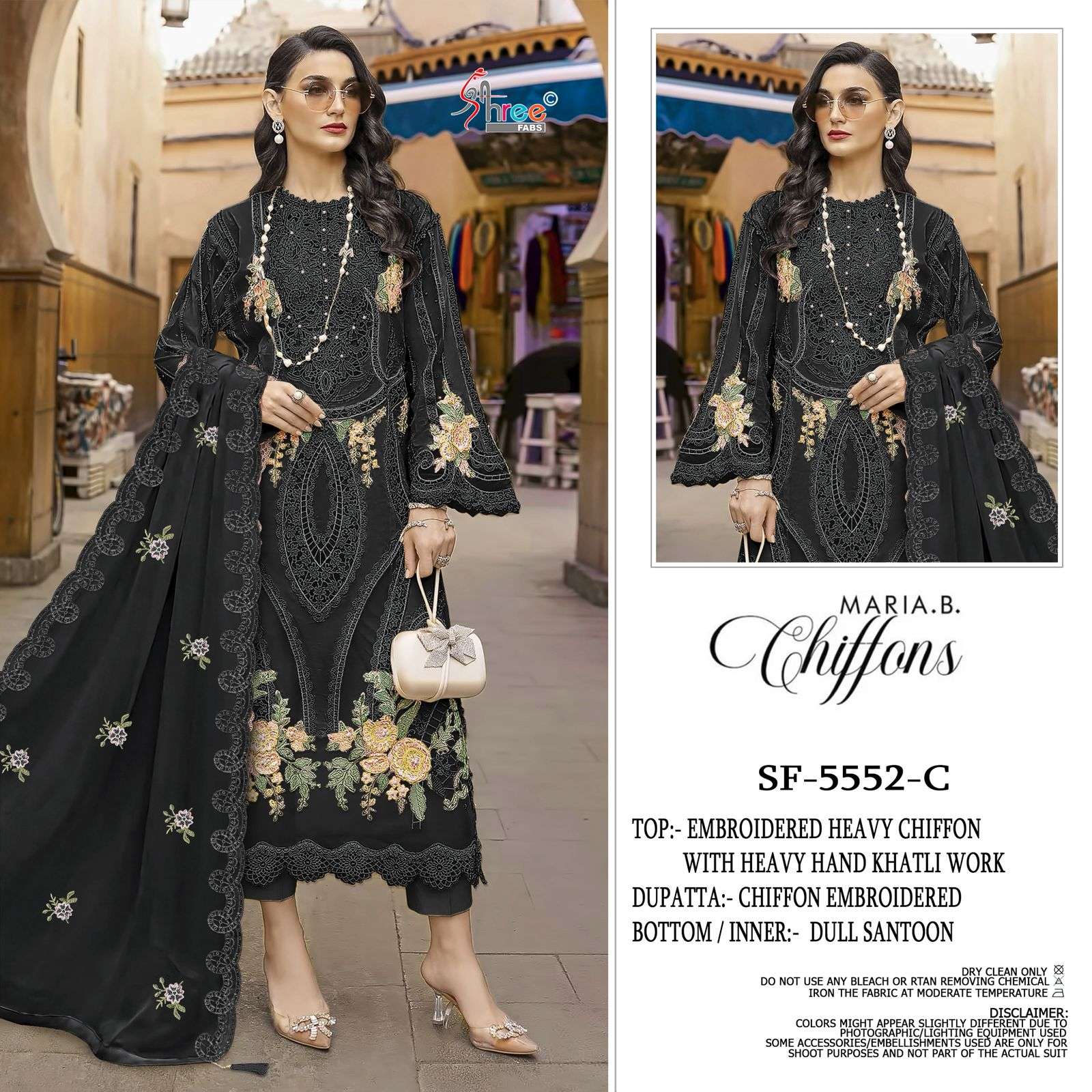 SHREE FAB K-5552 CHIFFON EMBROIDERY PAKISATNI DRESSES-00201