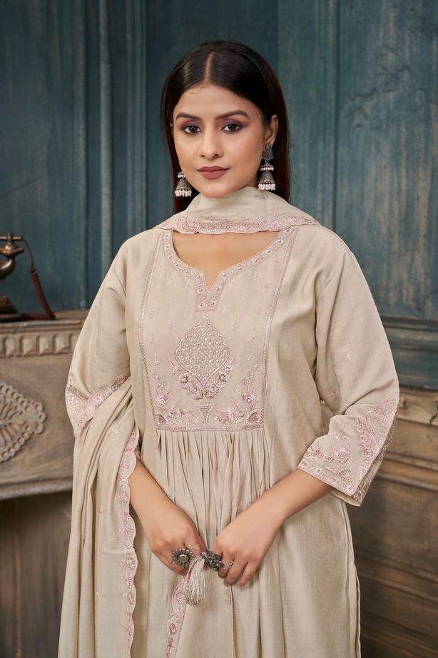 SINHAN BY ASLIWHOLESALE DESIGNER ROMAN SILK EMBROIDERY DRESSES-00401