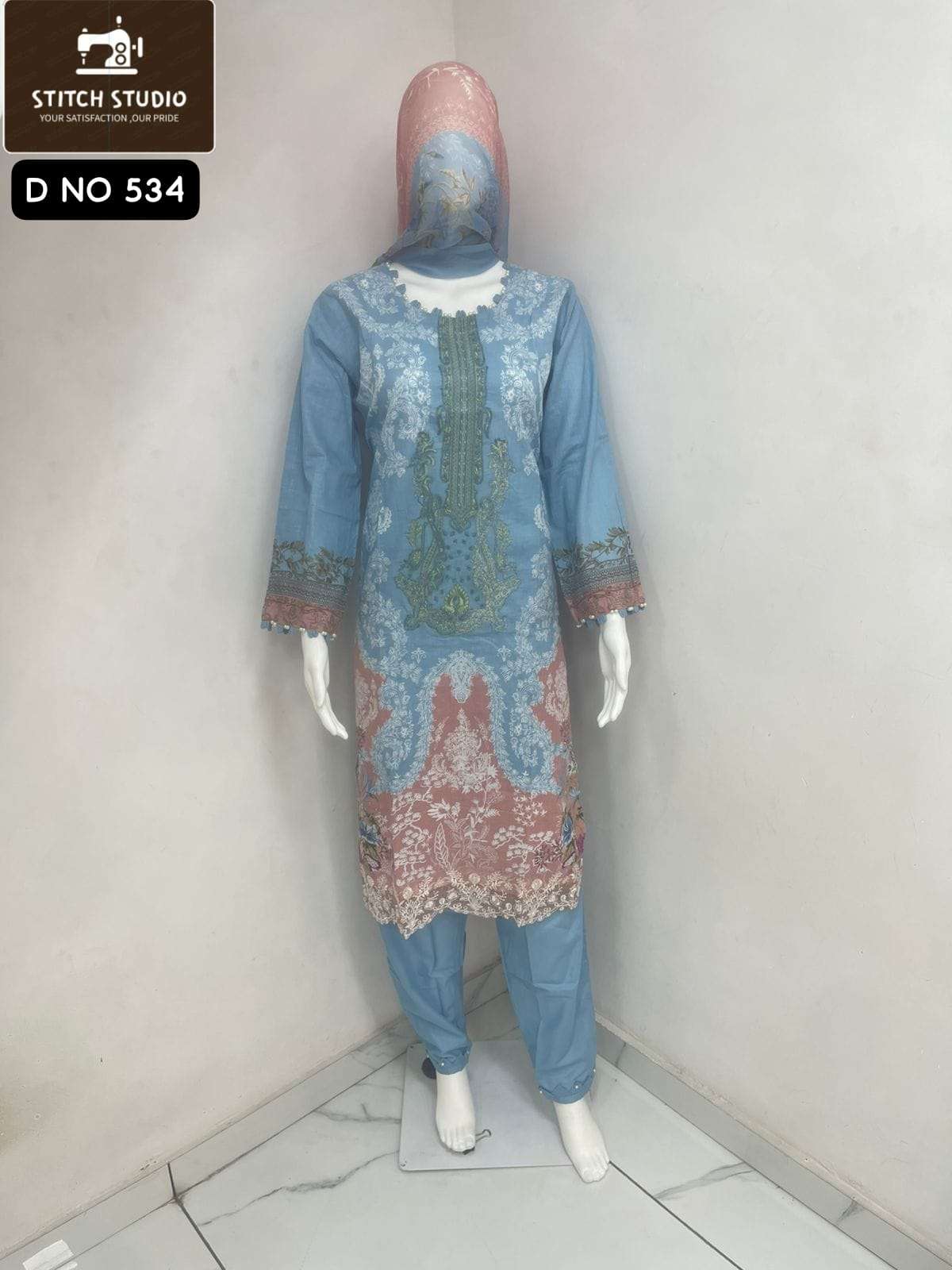 STITCH STUDIO DN-534 LAWN COTTON PRINTED PAKISTANI SUITS-00400