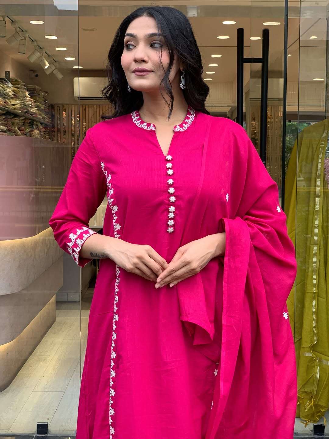 TAPASVI BY ASLIWHOLESALE VISCOSE CHANDERI EMBROIDERY DRESSES - 00264