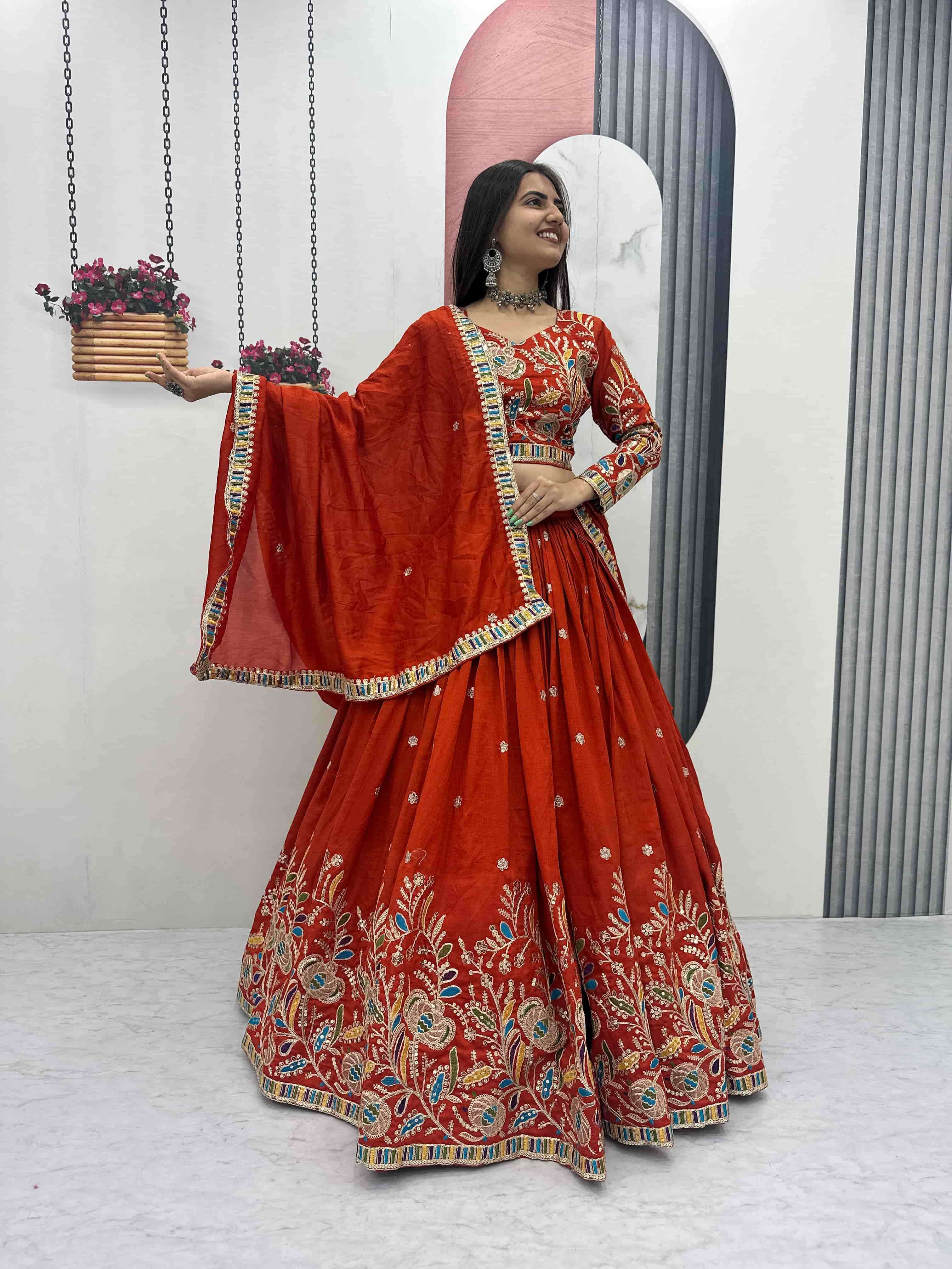 TAPI-299 BY ASLIWHOLESALE VICHITRA EMBROIDERY LEHENGAS-00185
