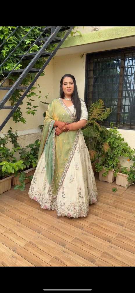 TAPI-301 BY ASLIWHOLESALE CHINON EMBROIDERY LEHENGAS-00185