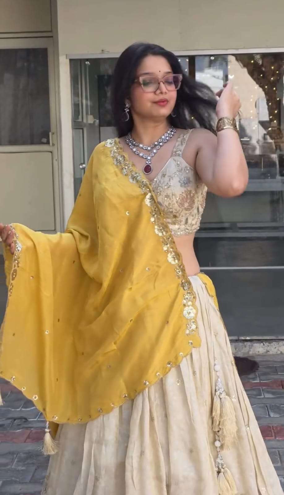 TAPI-307 BY ASLIWHOLESALE CHINON EMBROIDERY LEHENGAS-00185
