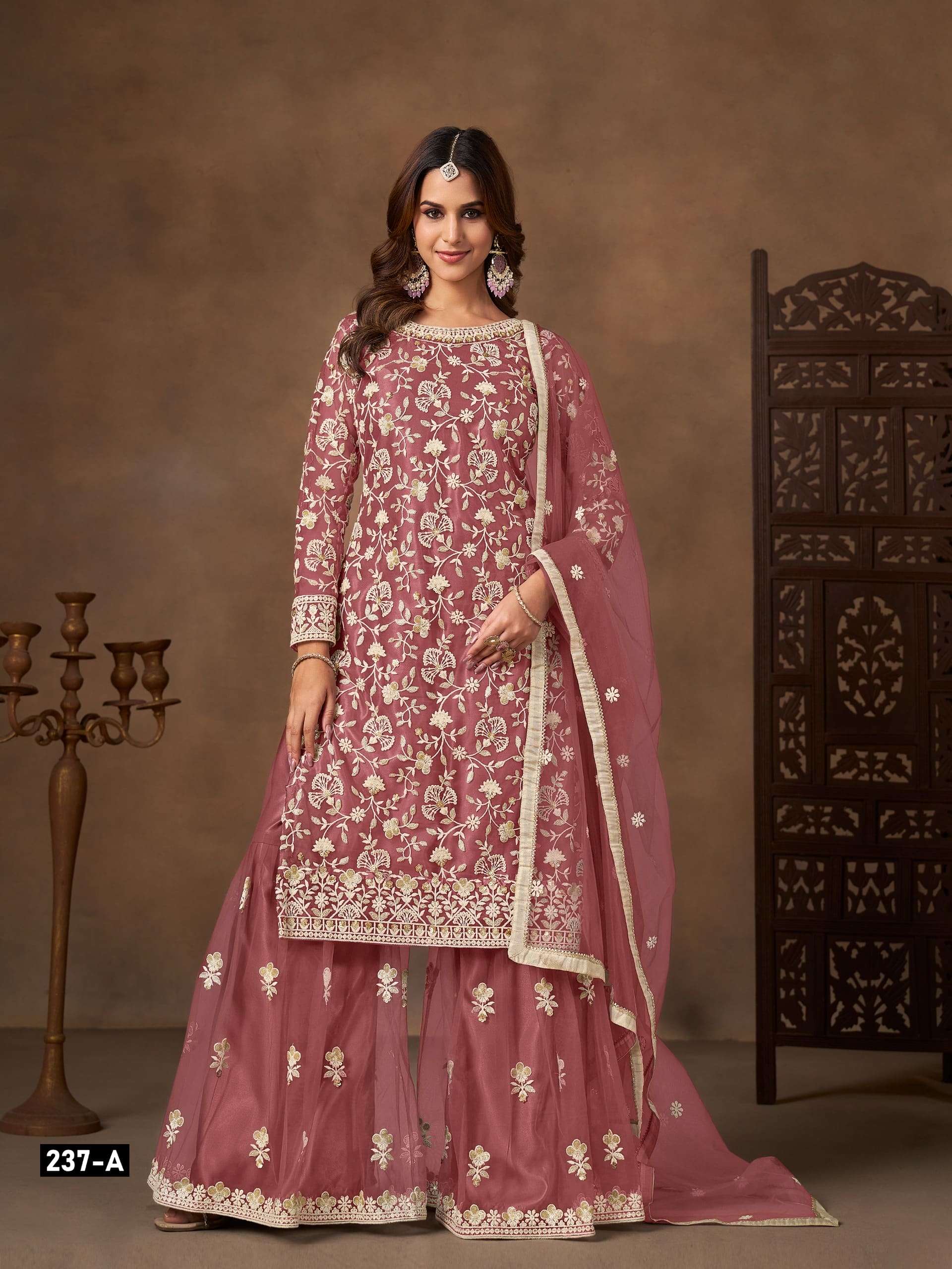 TWISHA AANAYA VOL-237 A TO D SERIES PURE NET EMBROIDERY DRESSES-00274