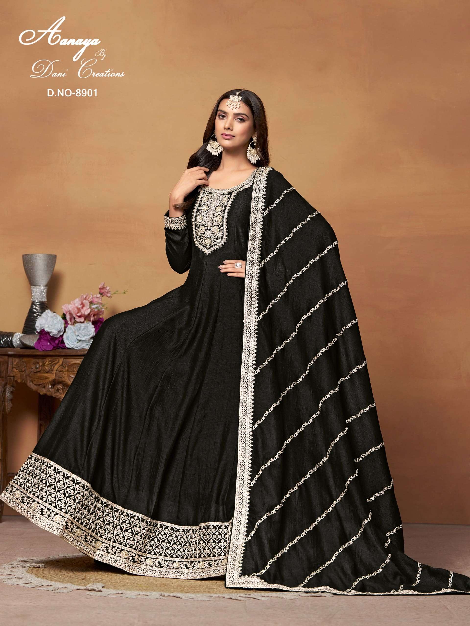 TWISHA AANAYA VOL-189 8901 TO 8904 SERIES SILK GOWNS-00274