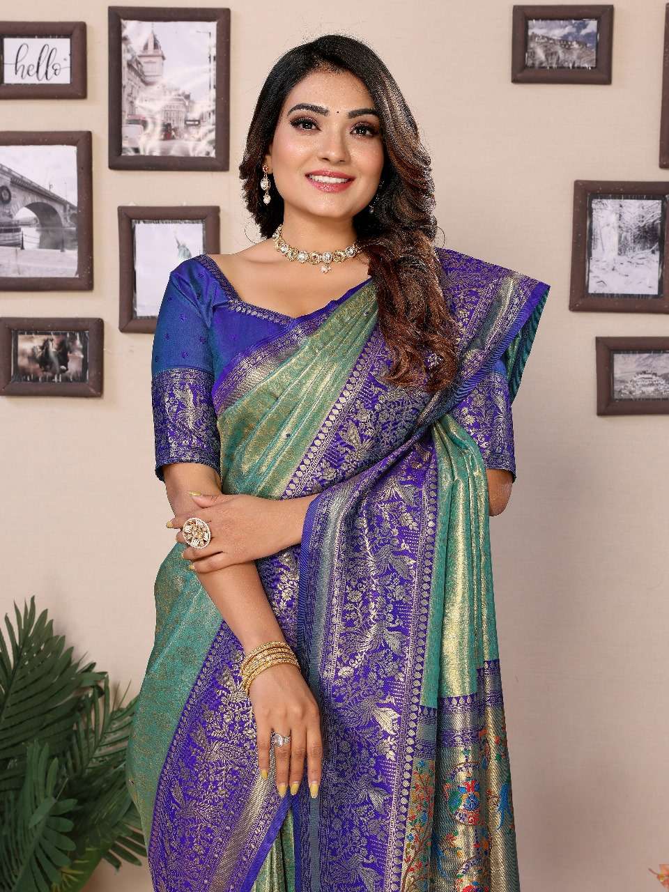 VANTARA BY ASLIWHOLESALE BANARASI TISSUE SILK SAREES-00125