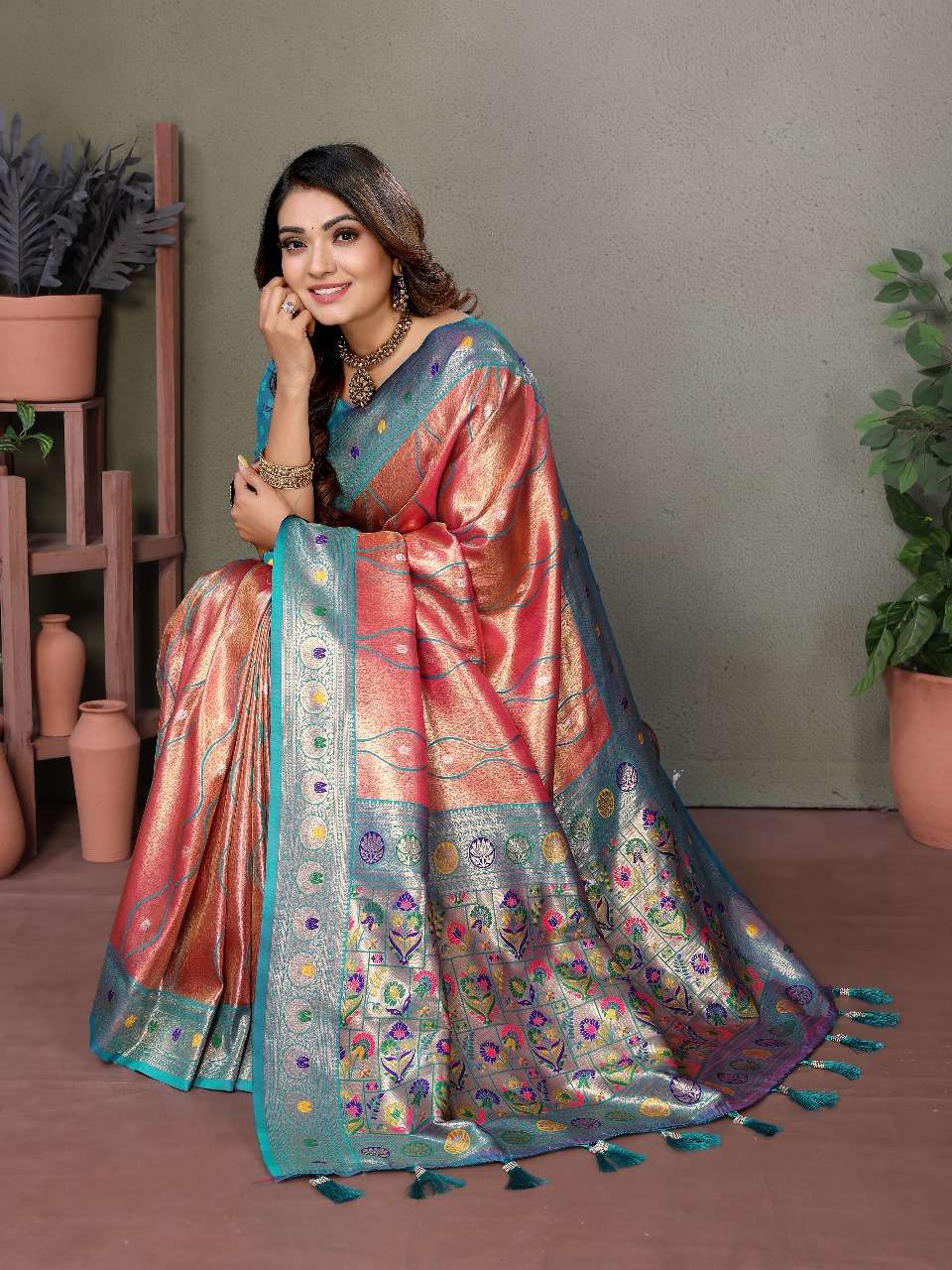 VASANT BY ASLIWHOLESALE BANARASI TISSUE SILK SAREES-00125