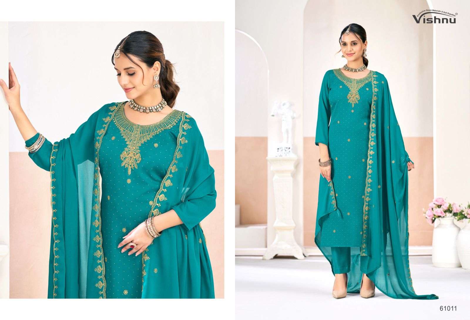 VISHNU GULMA 61001 TO 61012 SERIES RANGOLI BLOOMING UNSTITCHED DRESSES-00011