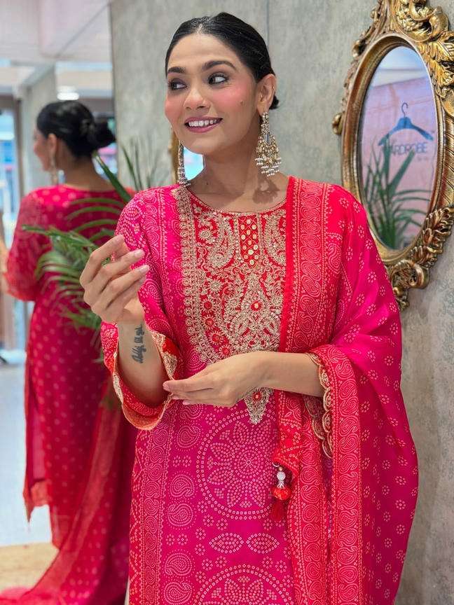 YD-038 BY ASLIWHOLESALE CHINON SALWAR SUIT WITH EMBROIDERY - 00104