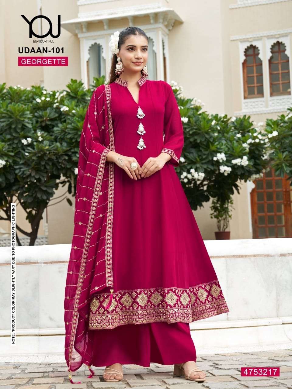 YOU UDAAN STITCHED GEORGETTE ANARKALI SUITS -00320