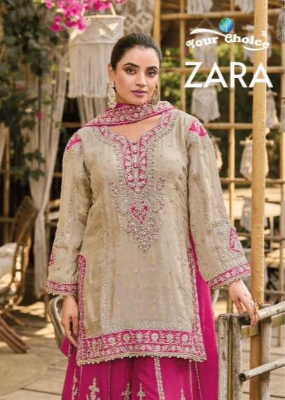 YOUR CHOICE ZARA 1001 TO 1002 SERIES CHINON EMBROIDERY DRESSES-00028