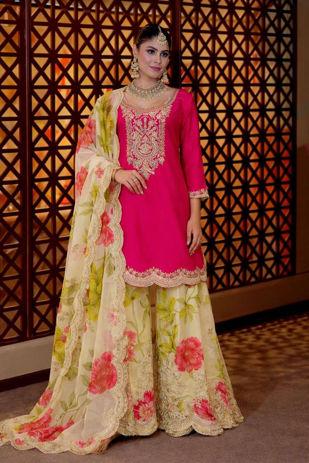 ZC-8011 BY ASLIWHOLESALE EMBROIDERY CHINON SALWAR SUIT - 00267