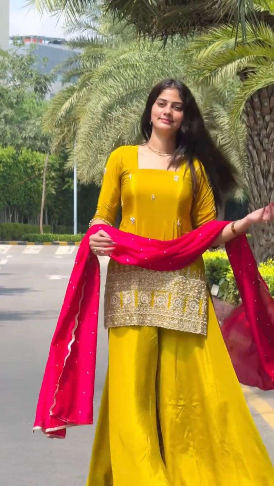 1581 HIT COLOUR BY ASLIWHOLESALE CREPE SILK EMBROIDERY SHARARA DRESSES-00241