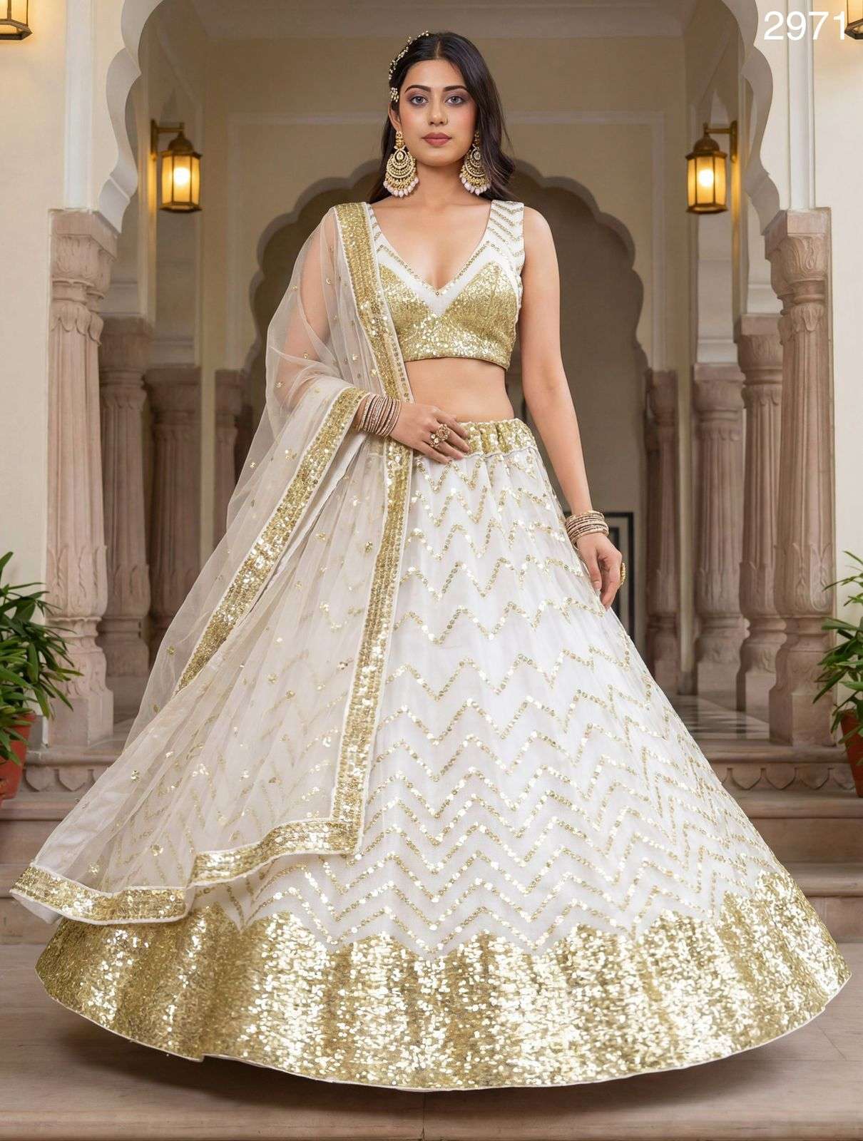 2971 HIT COLOUR BY ASLIWHOLESALE NET SEMI-STITCHED LEHENGAS-00130