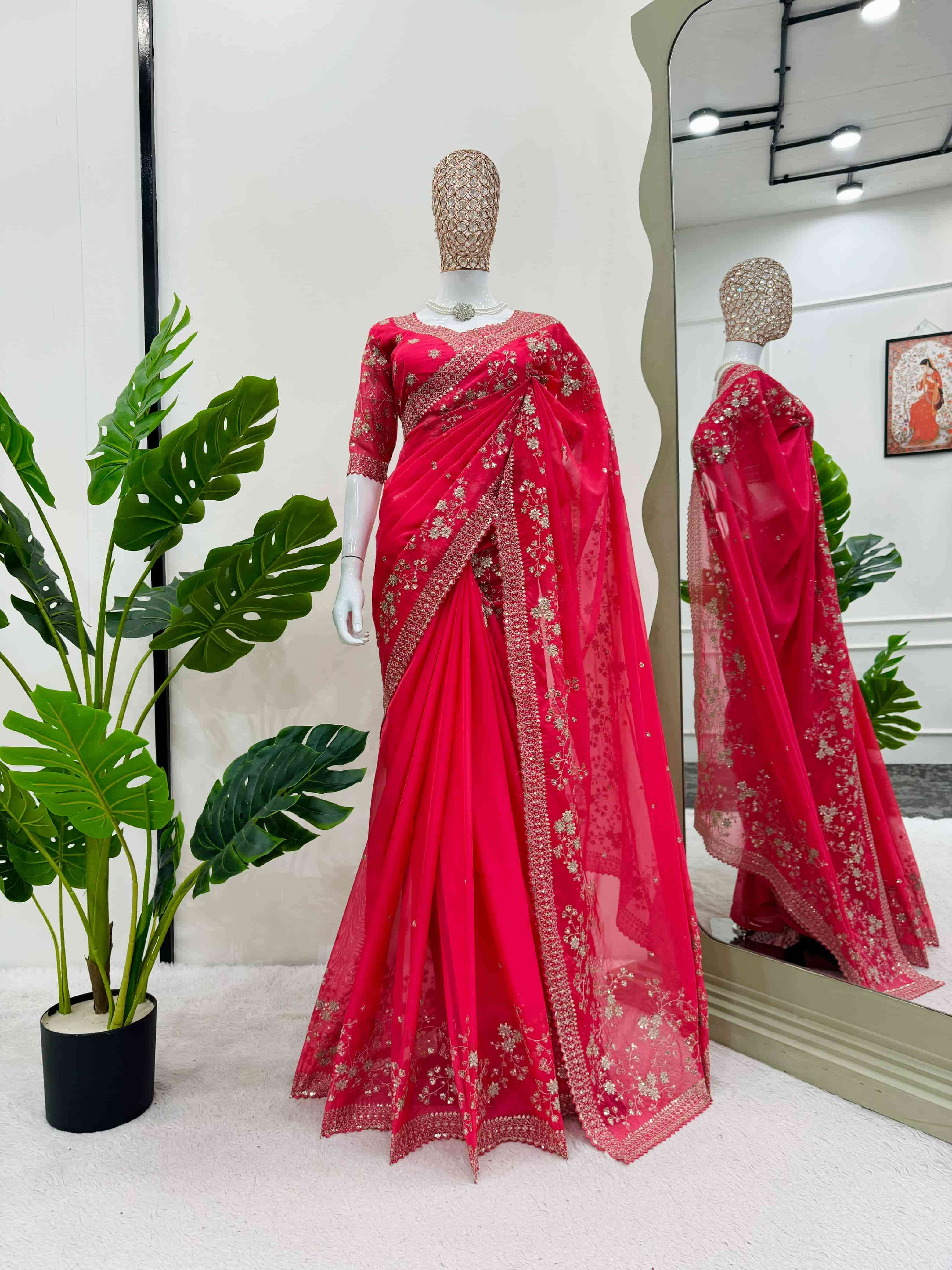 516 HIT COLOUR BY ASLIWHOLESALE SILK EMBROIDERY SAREES-00241