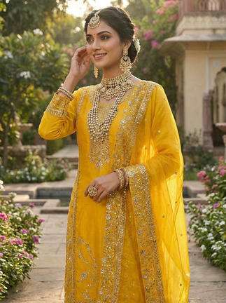 5331 HIT COLOUR BY ASLIWHOLESALE GMY SILK EMBROIDERY DRESSES-00235