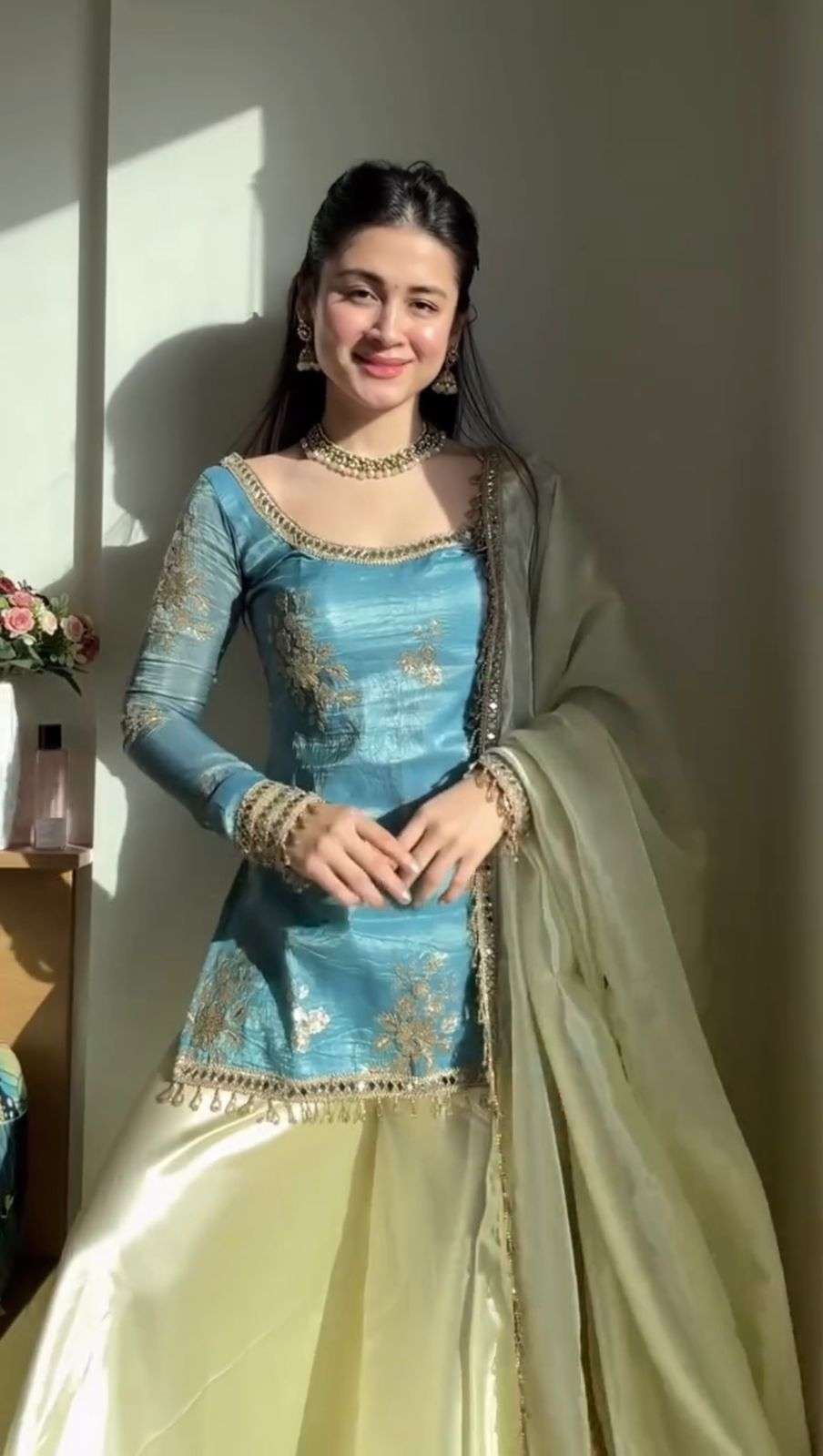 5989 HIT COLOUR BY ASLIWHOLESALE FENDY SILK EMBROIDERY SHARARA SUITS - 00242