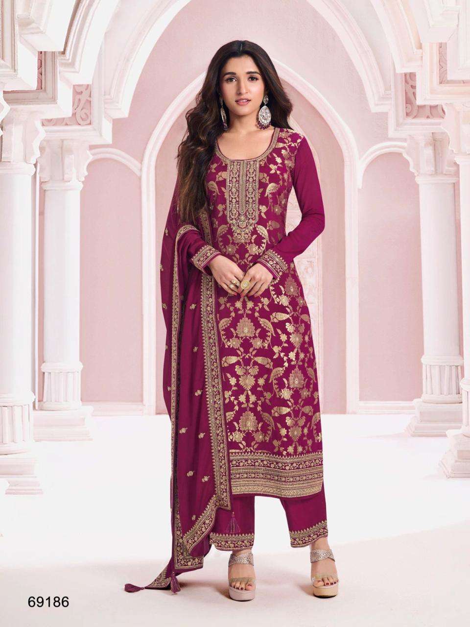 69183 COLOUR BY ASLIWHOLESALE JACQUARD VISCOSE EMBROIDERY DRESSES-00319