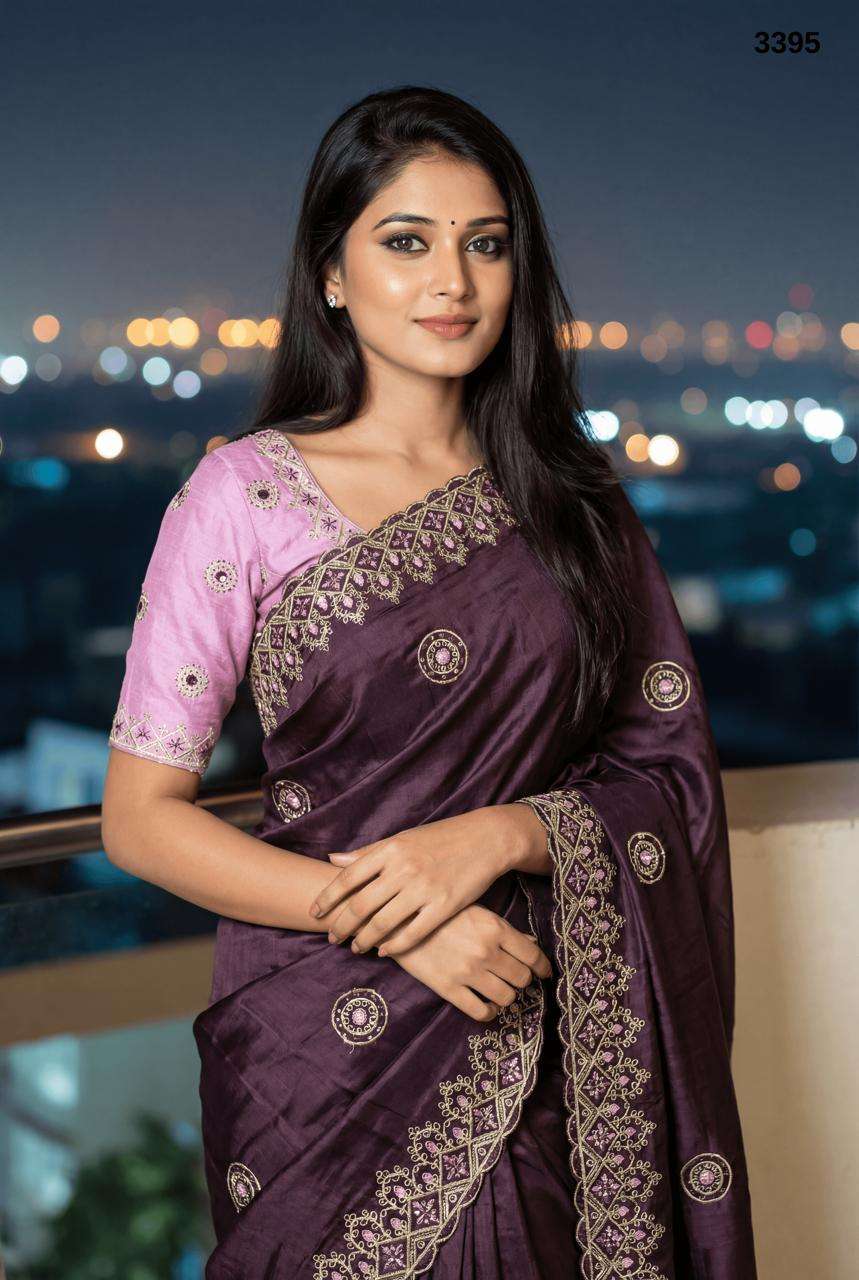 8118 COLOUR BY ASLIWHOLESALE GEORGETTE EMBROIDERY SAREES-00103