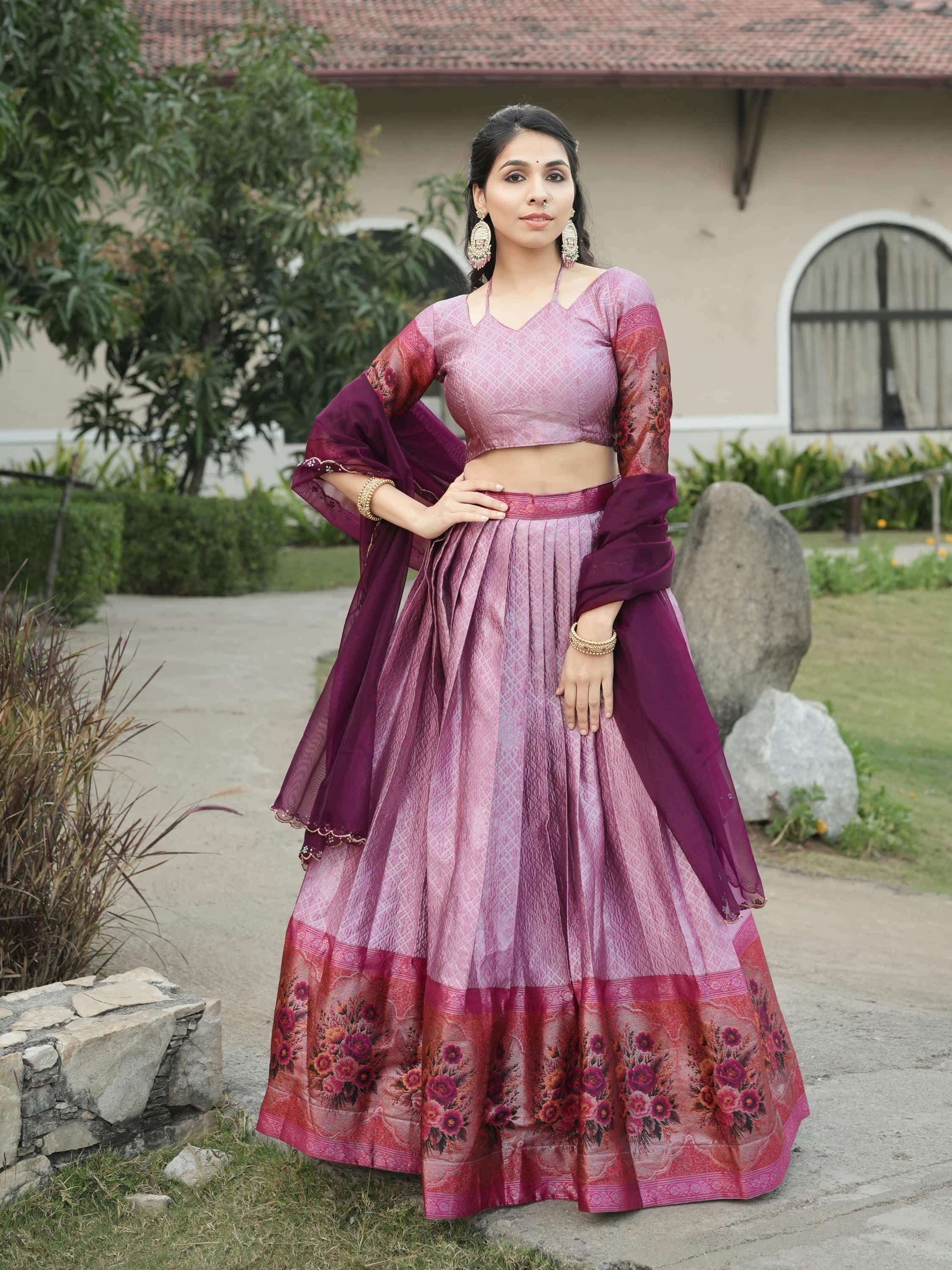 8131 COLOUR BY ASLIWHOLESALE DESIGNER PURE SILK LEHENGAS-00135