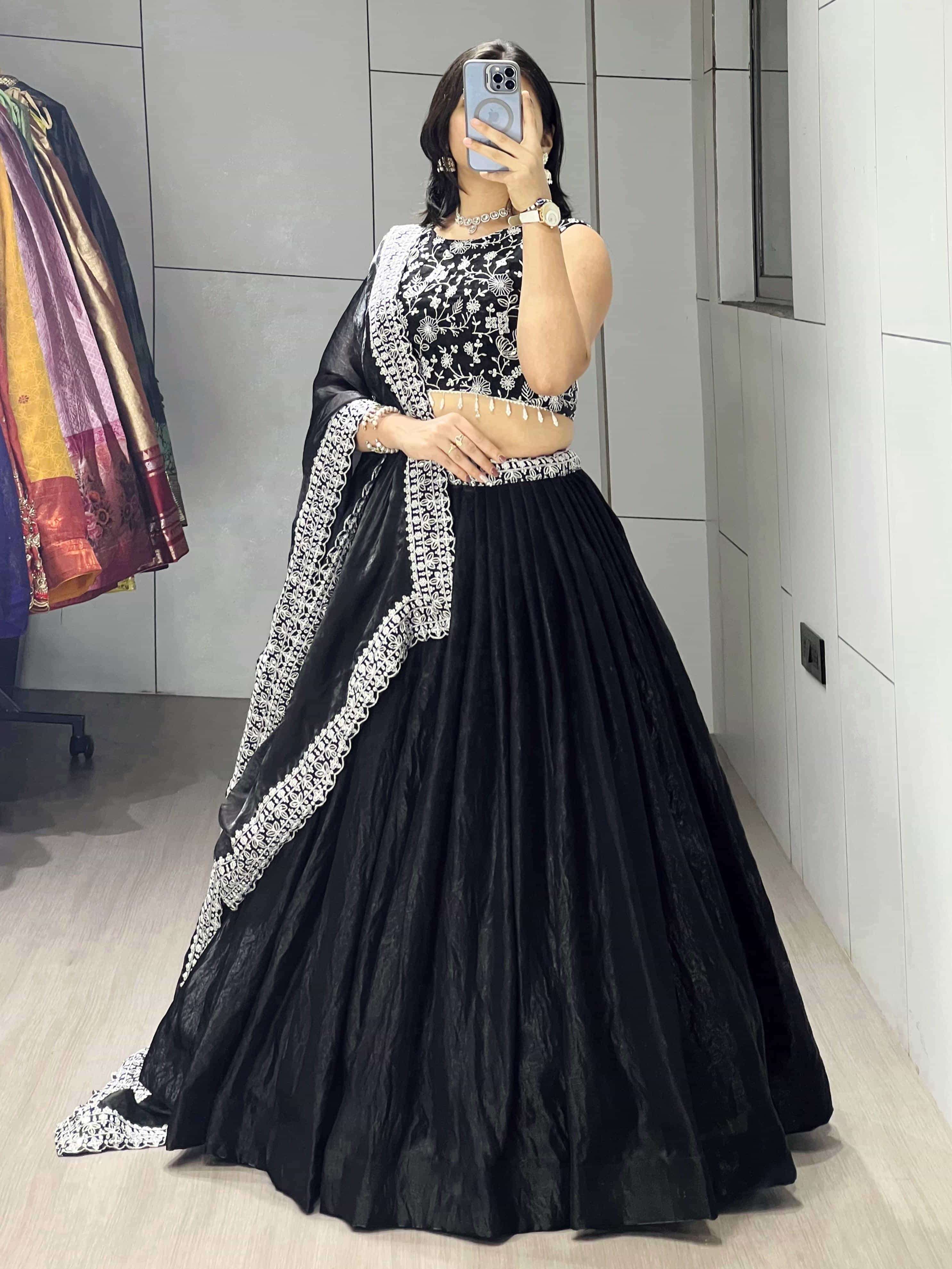 9042 COLOUR BY ASLIWHOLESALE DESIGNER PURE FENDY SATTIN LEHENGA-00135