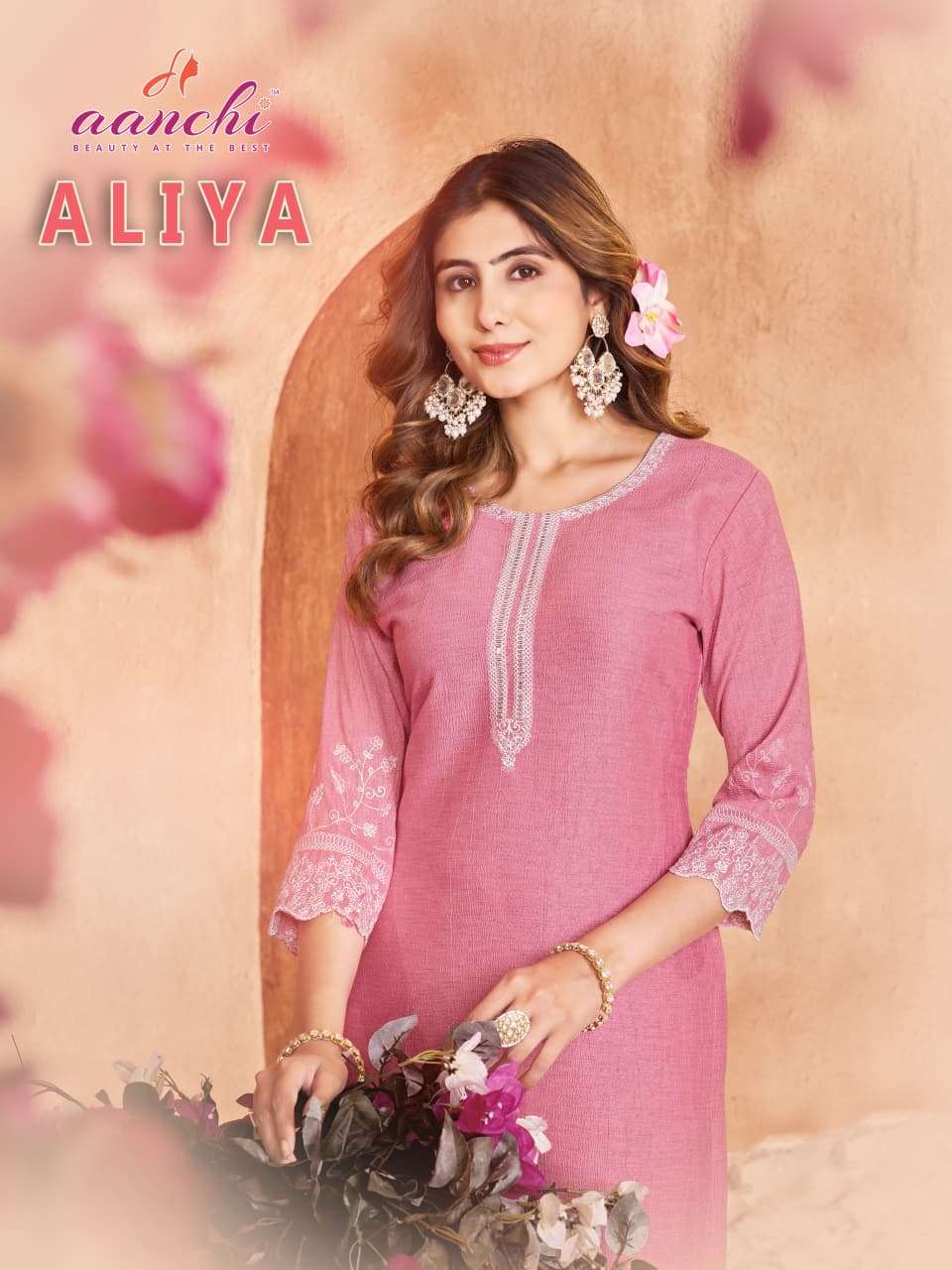 AANCHI ALIYA FANCY STRAIGHT-CUT STITCHED KURTIS SET-00286