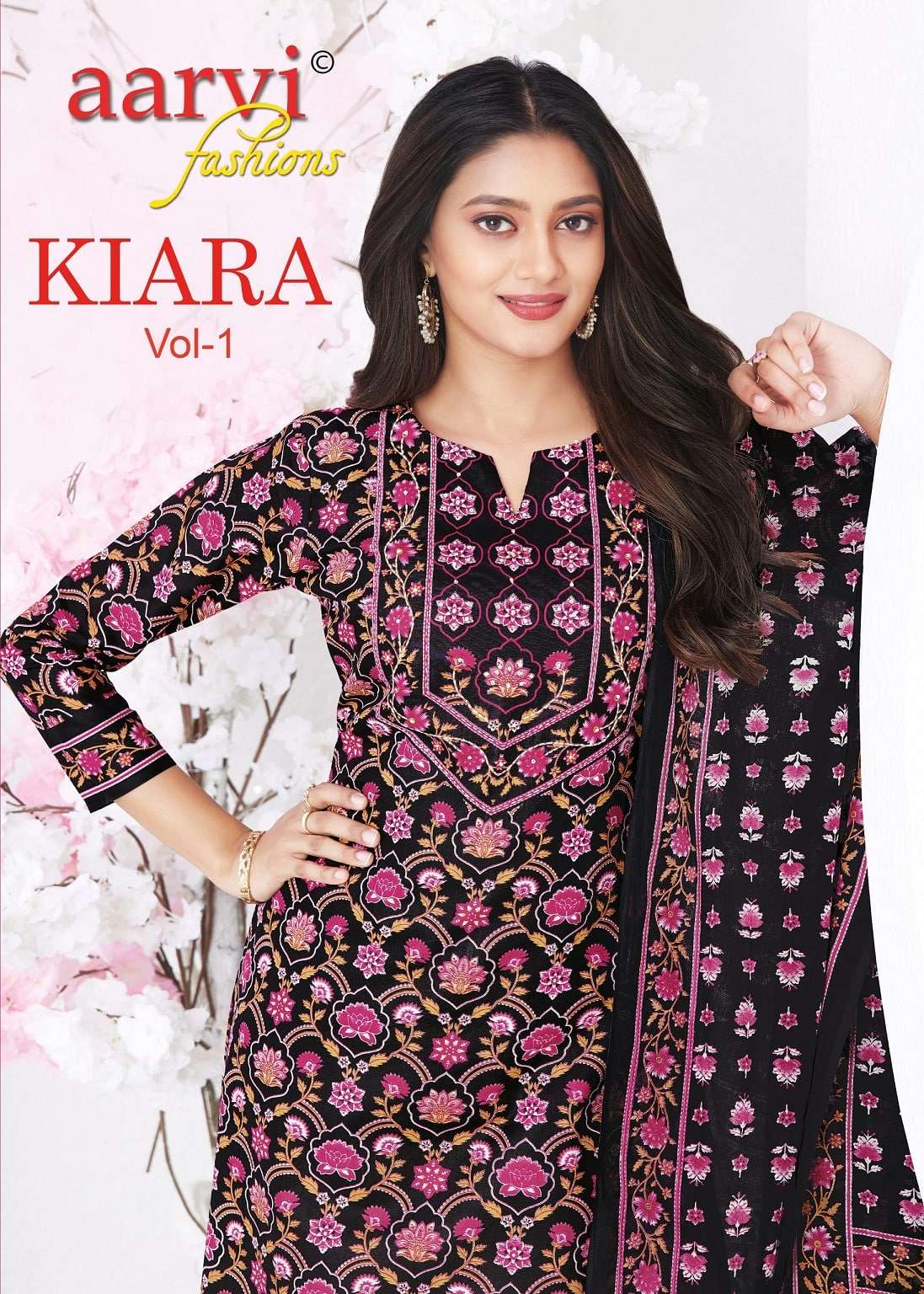 AARVI KIARA VOL-1 7583 TO 7590 SERIES COTTON HANDWORK PRINTED SUITS SET-00015