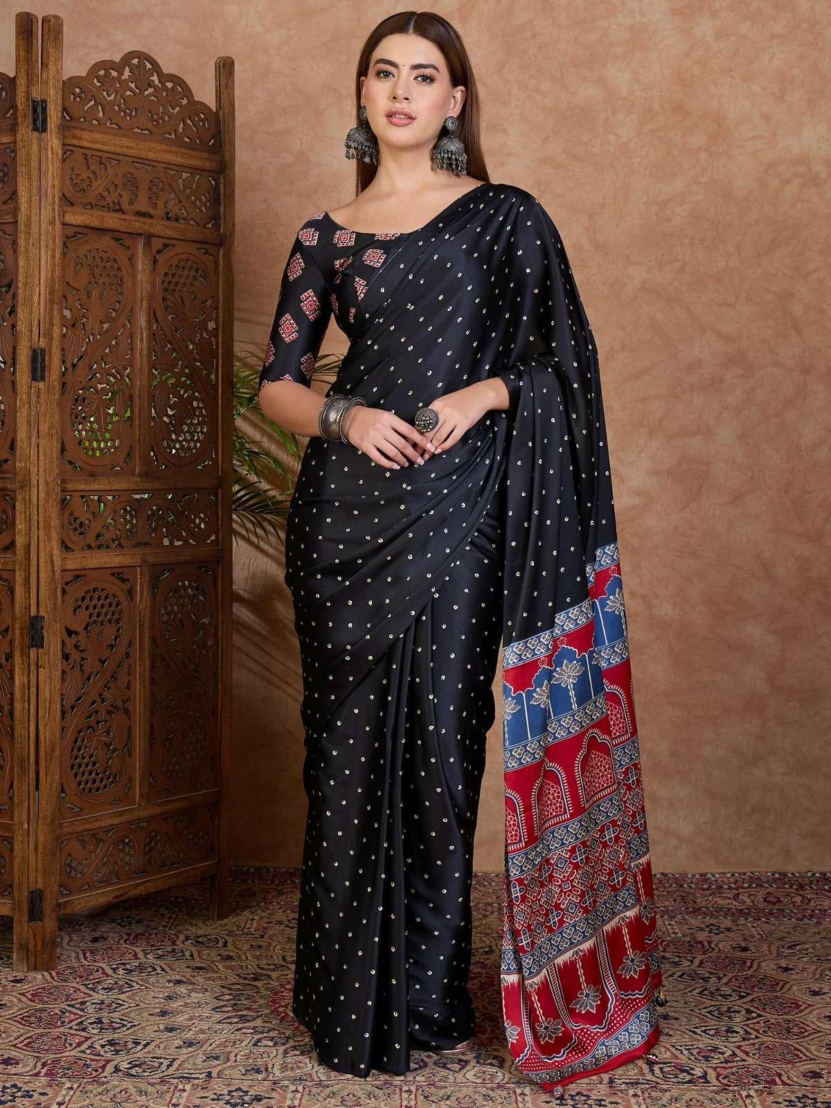 AJRAKH LUXE BY ASLIWHOLESALE MODAL PRINTED PREMIUM SAREES-00178
