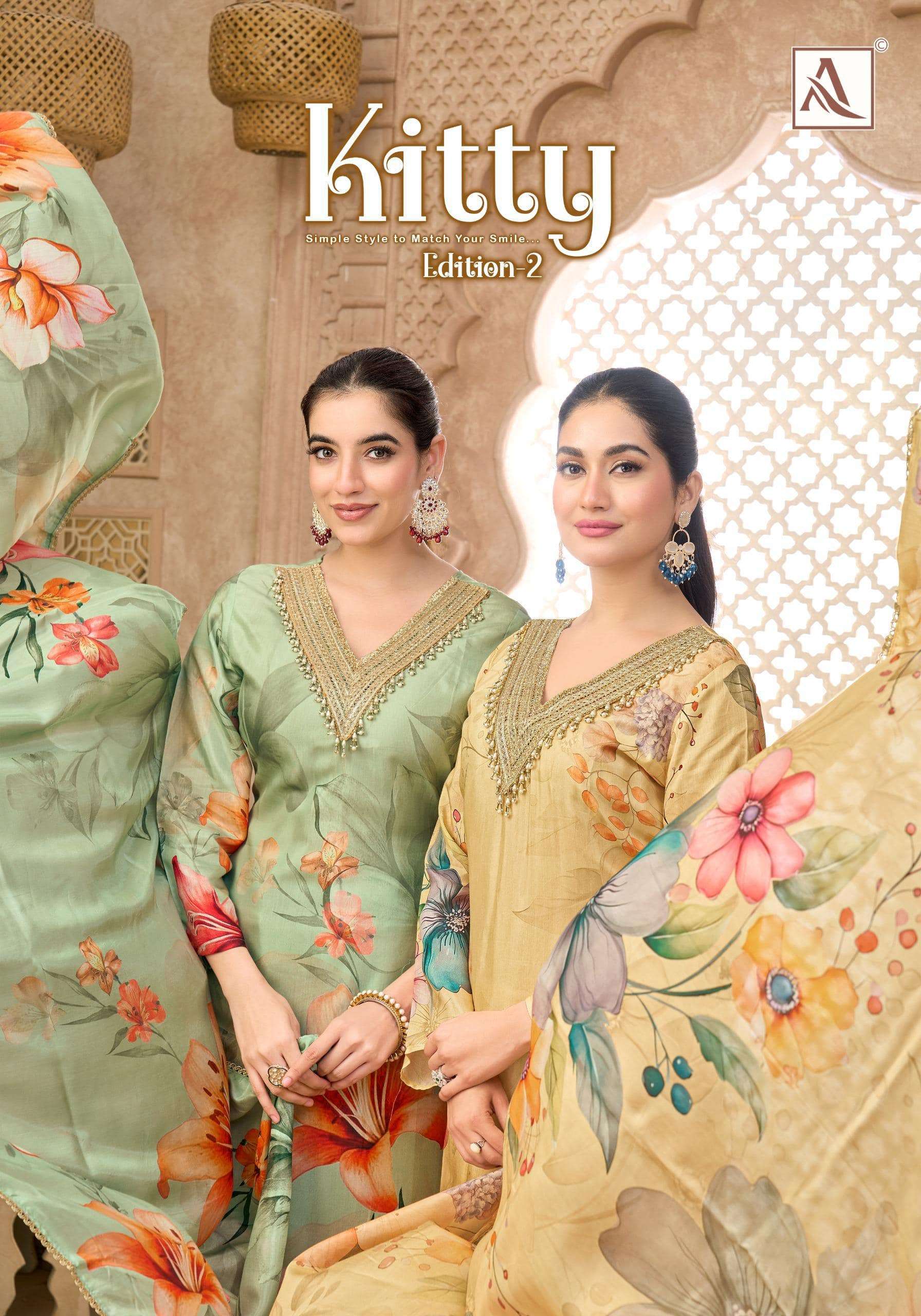 ALOK SUIT KITTY VOL-02 PURE VISCOSE MUSLIN PRINTED EMBROIDERY PAKISTANI DRESSES-00062